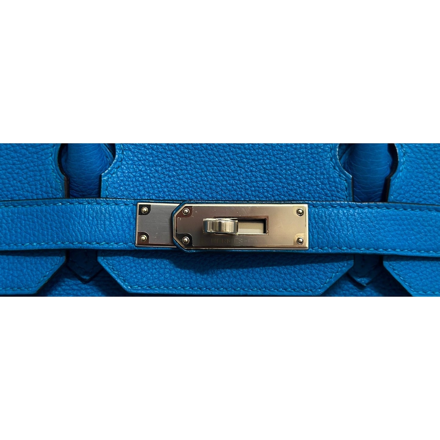 Hermes Birkin 30 Verso Blue Zanzibar Malachite Togo Leather Palladium Hardware