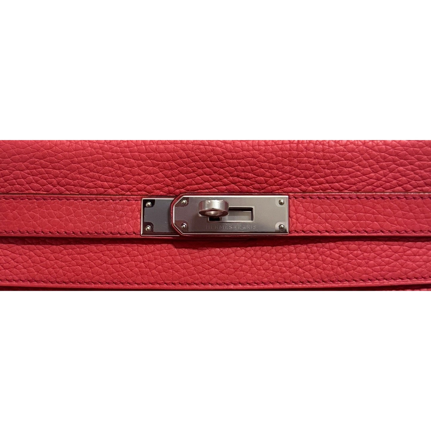 Hermes Kelly 28 Bougainvillea Pink red Togo Leather Palladium Hardware RARE