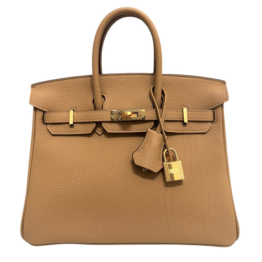 Hermes Birkin 25 Biscuit Tan Beige Togo Leather Gold Hardware NEW