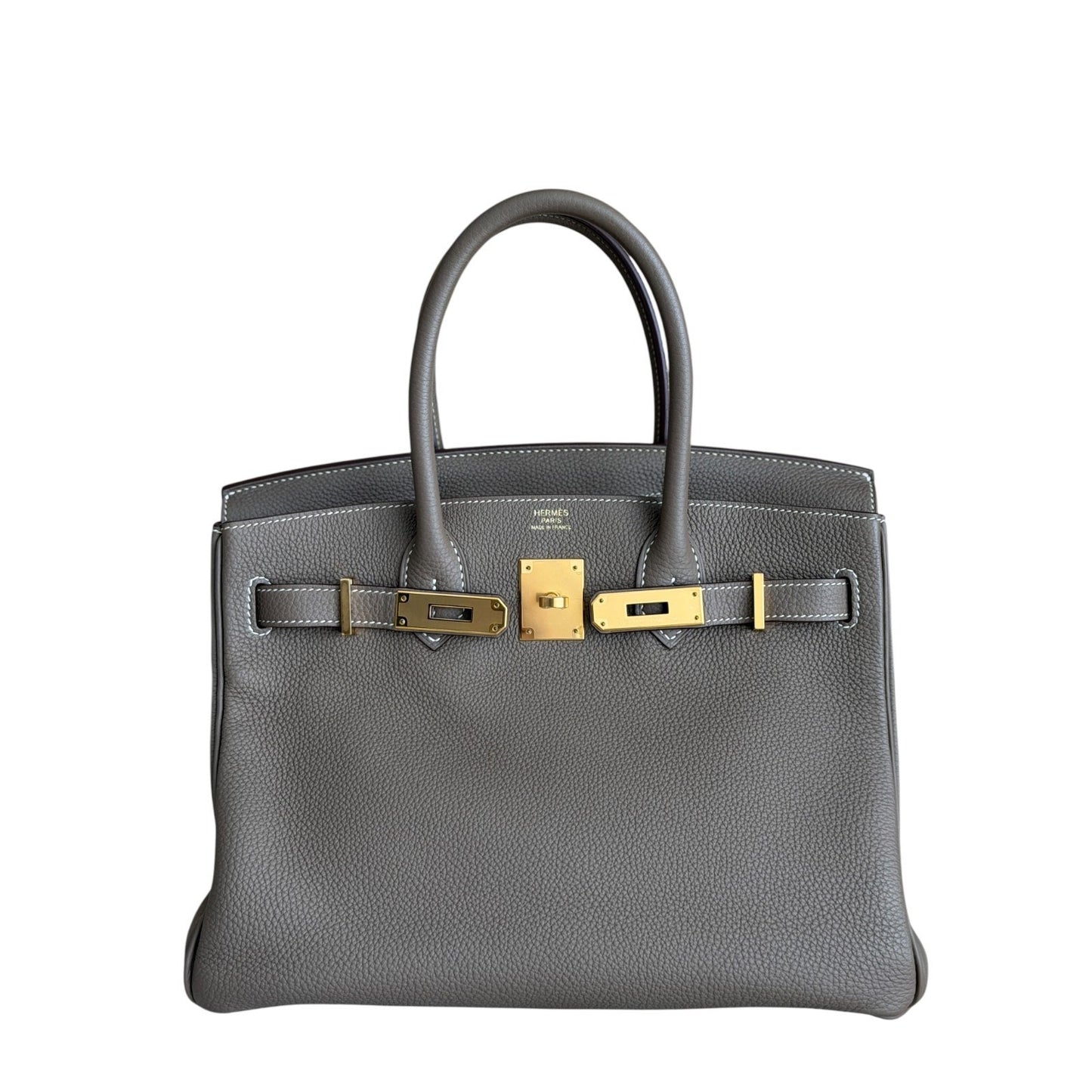 Hermes Birkin 30 Etoupe Gray Togo Leather Gold Hardware