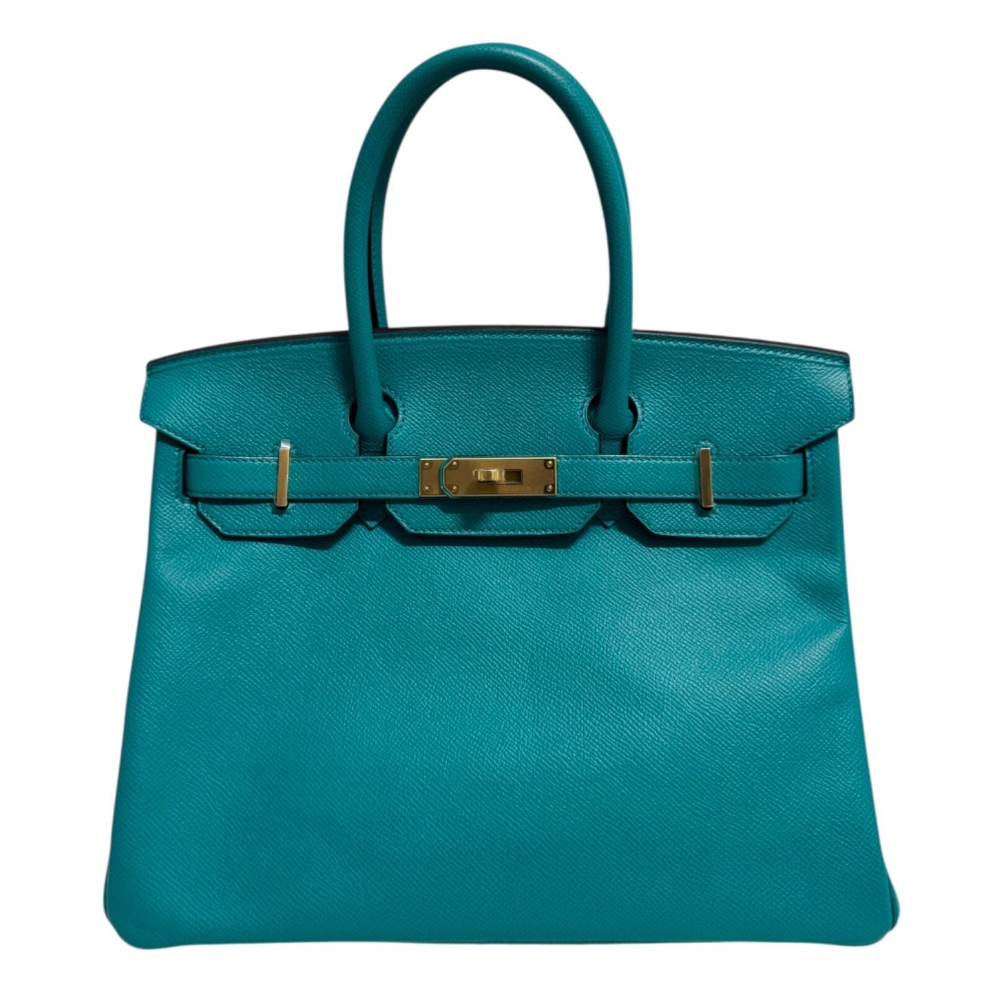 Hermes Birkin 30 Blue Paon Green Epsom Leather Gold Hardware