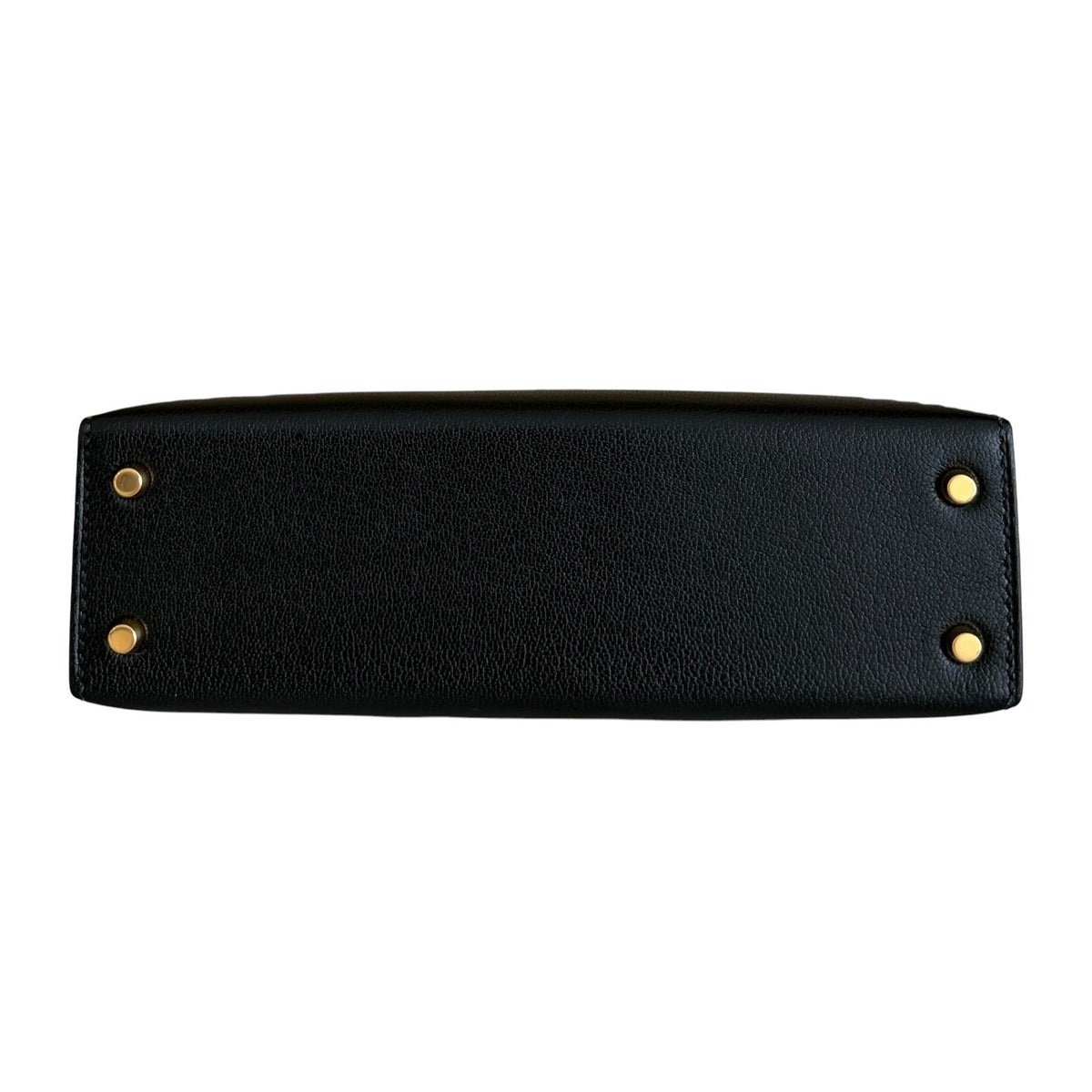 Hermes Kelly Mini 20 Black Noir Chevre Coromandel Leather Gold Hardware
