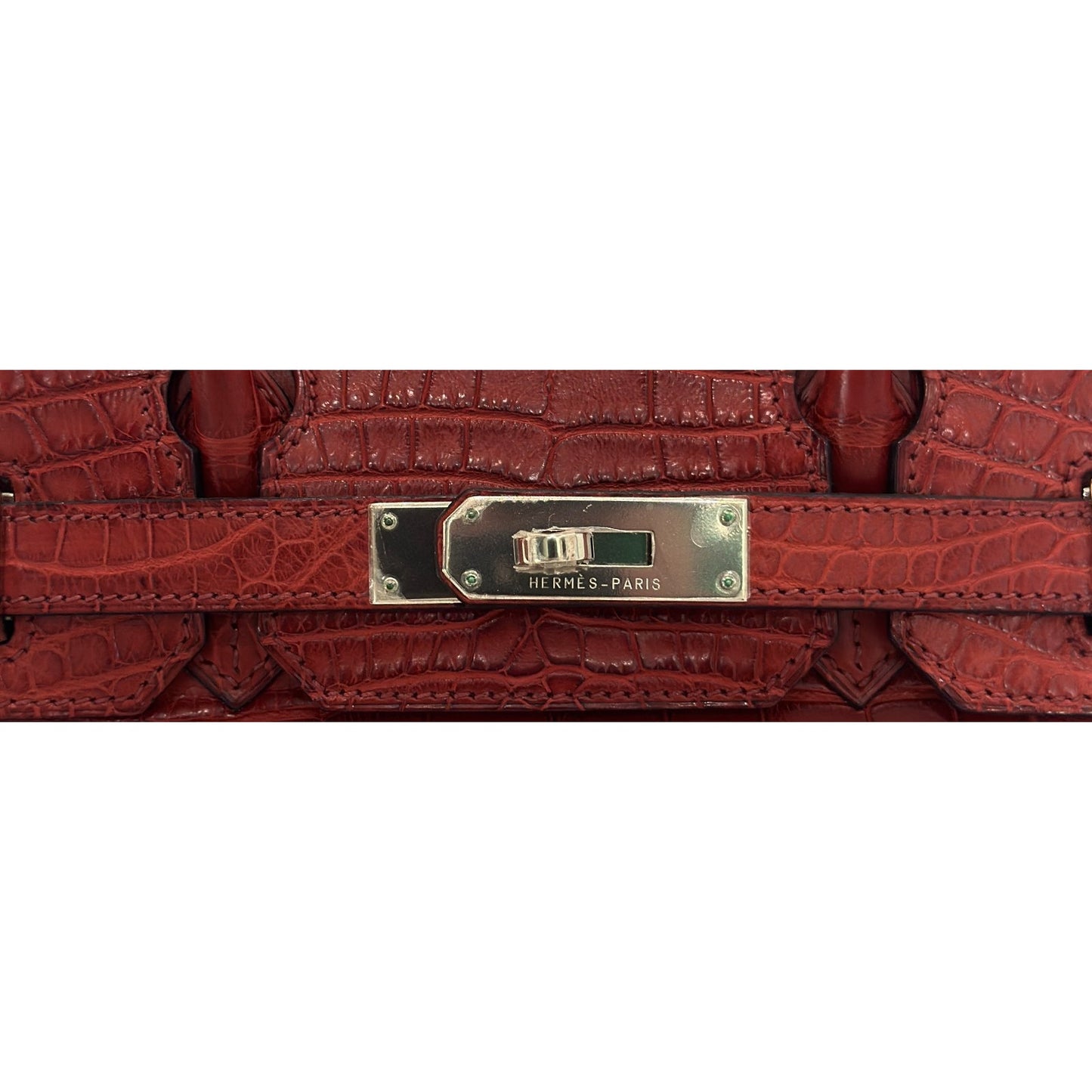 Hermes Birkin 30 Rouge H Red Matte Alligator Leather Palladium Hardware