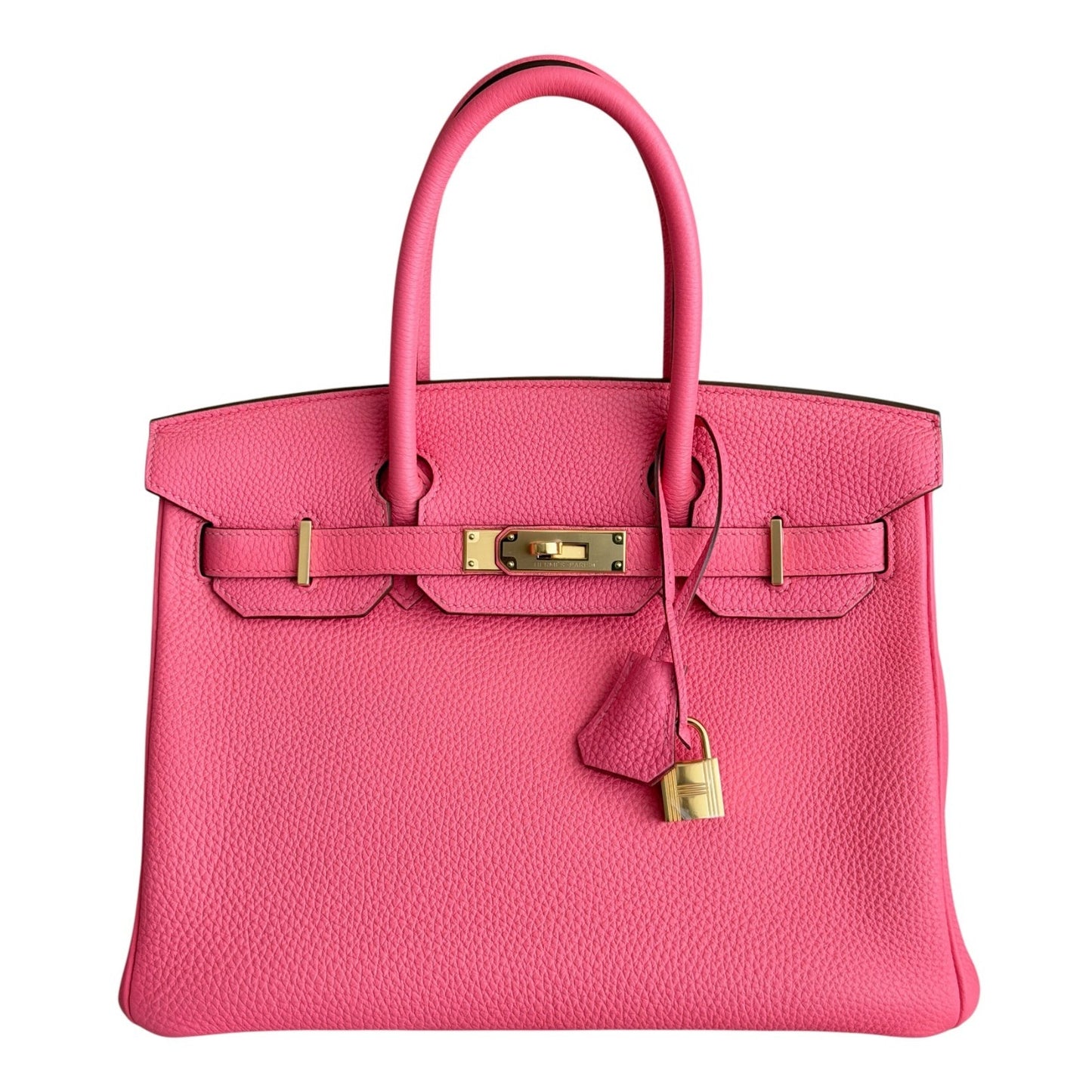 Hermes Birkin 30 Rose Lipstick Pink Togo Leather Gold Hardware Handbag RARE