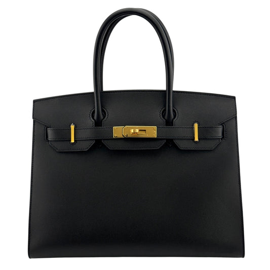 Hermes Birkin 30 Sellier Black Noir Madame Leather Gold Hardware RARE