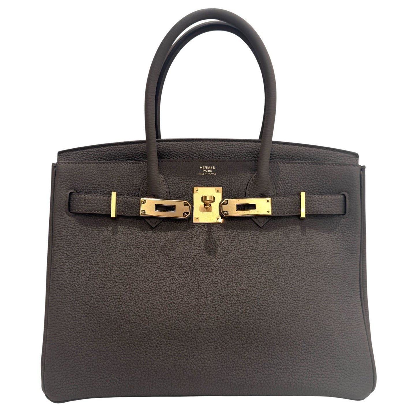 Hermes Birkin 30 Gris Etain Gray Togo Leather Gold Hardware