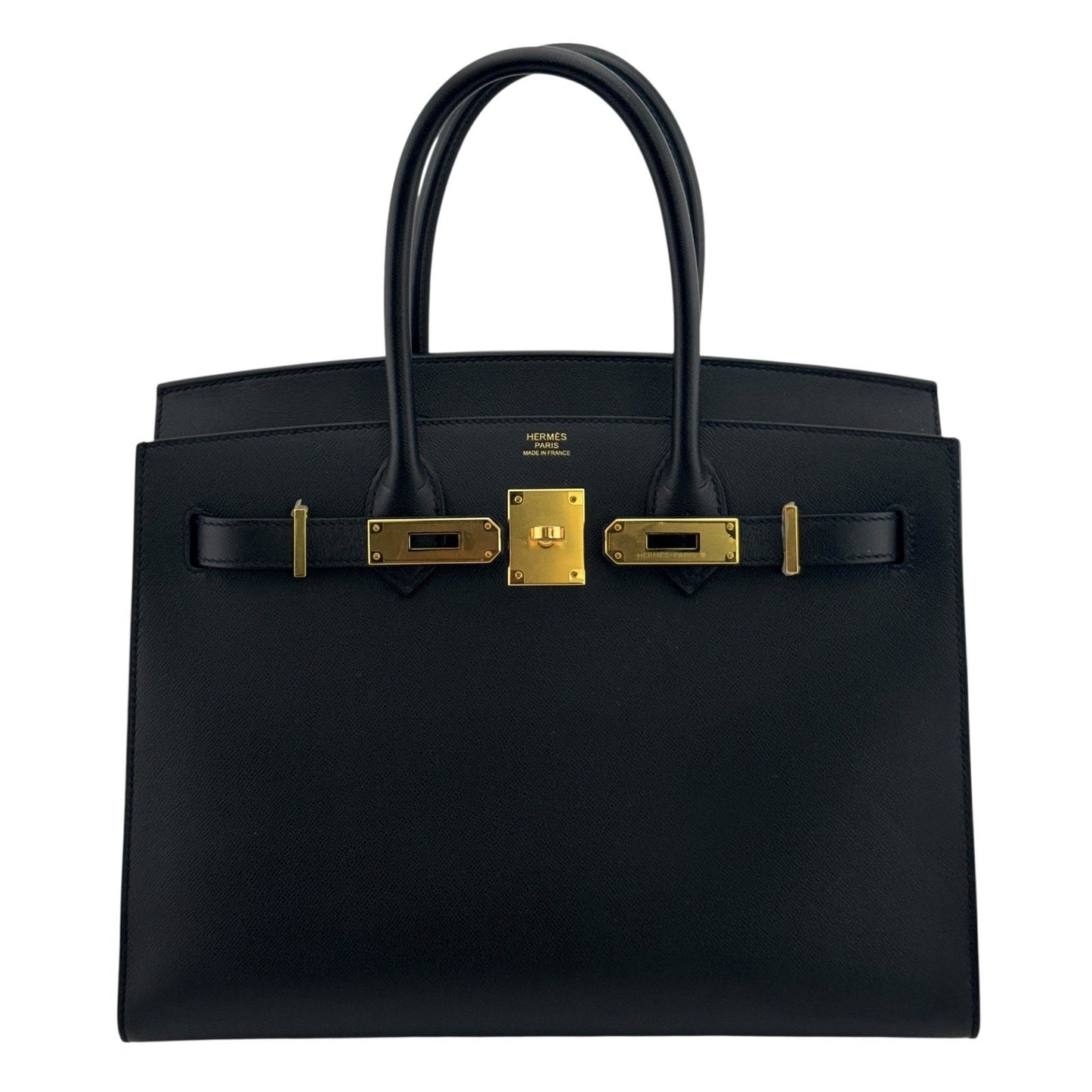 Hermes Birkin 30 Sellier Black Noir Madame Leather Gold Hardware RARE