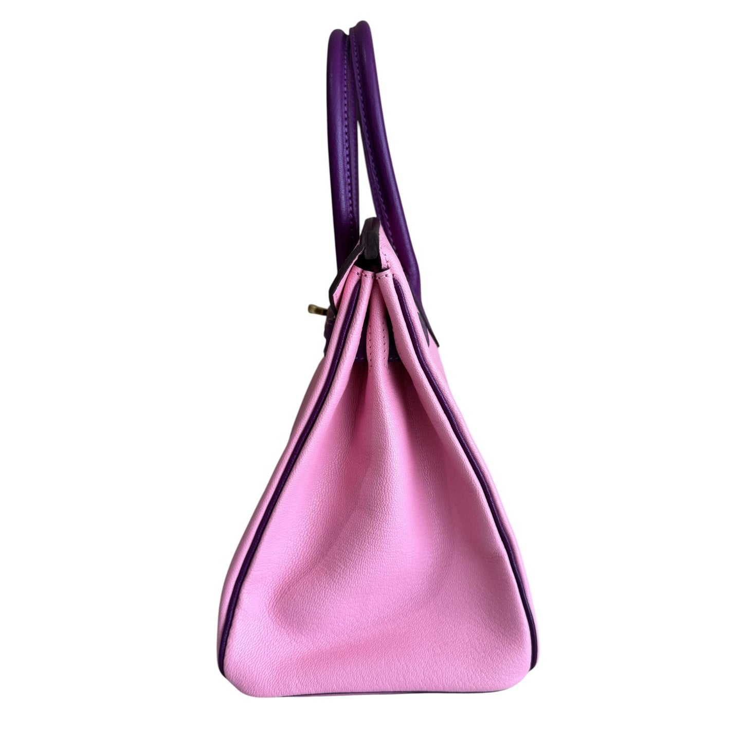 Hermes Birkin 30 Special Order Bubblegum Pink Anemone Purple Chevre Gold HWR