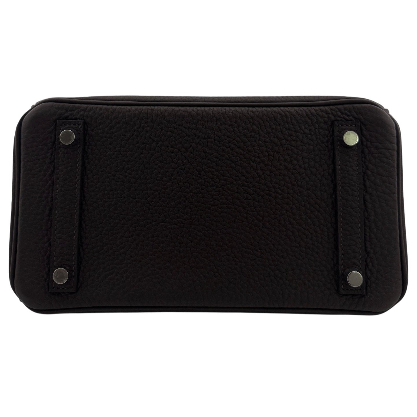 Hermes Birkin 25 Verso Ebene Brown & Gold Tan Togo Leather Palladium Hardware