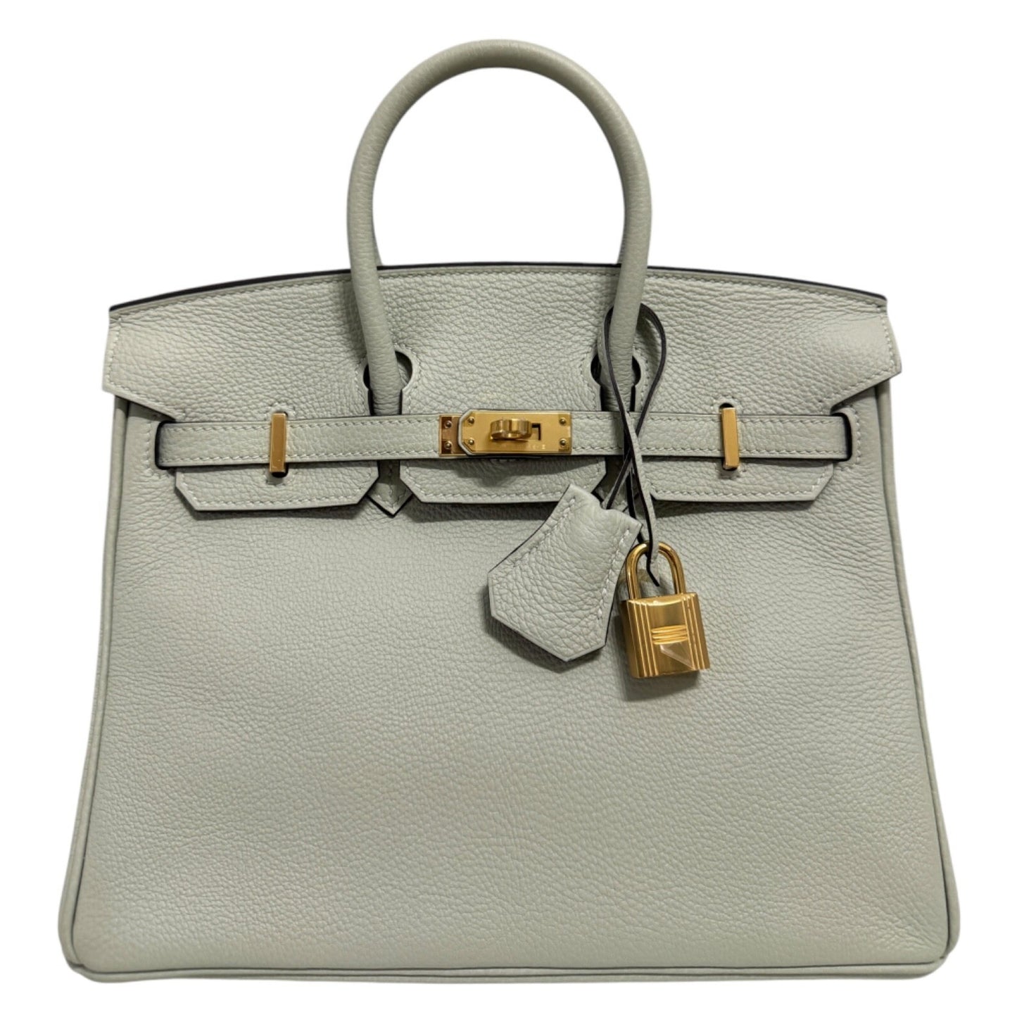 Hermes Birkin 25 Gris Neve Gray Grey Togo Leather Gold Hardware Handbag