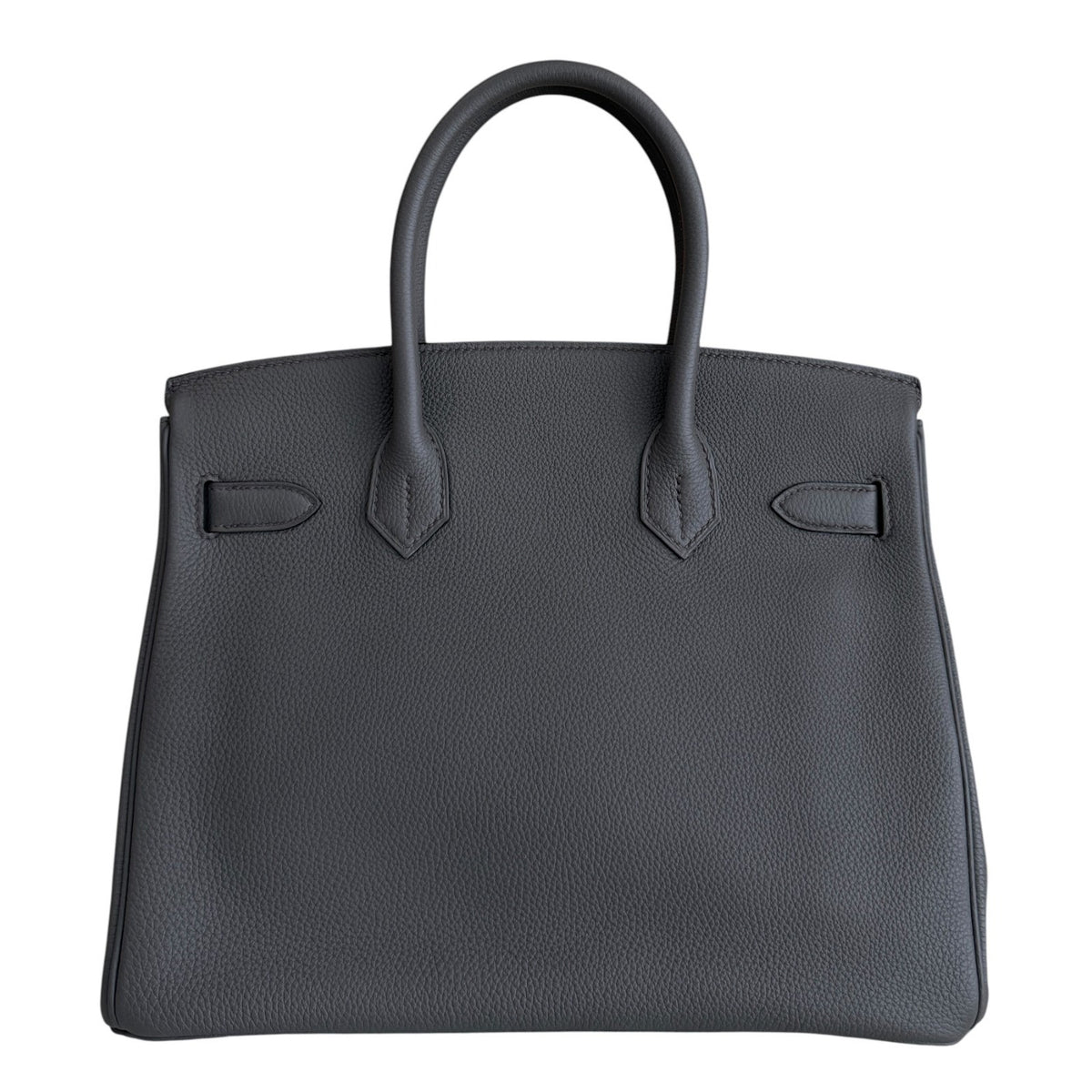 Hermes Birkin 30 Gris Eteain Gray Togo Leather Rose Gold Hardware Handbag RARE