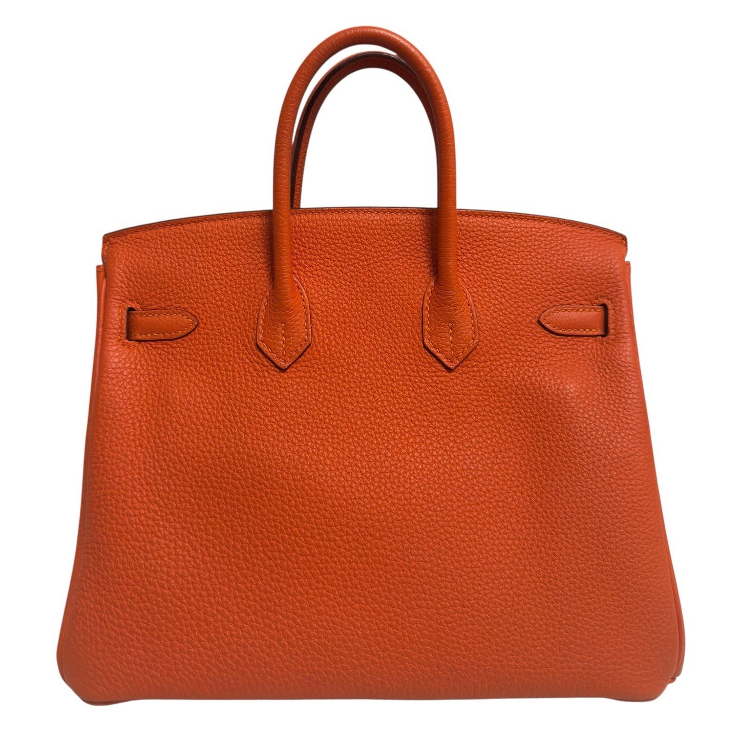 Hermes Birkin 25 Orange Togo Leather Palladium Hardware