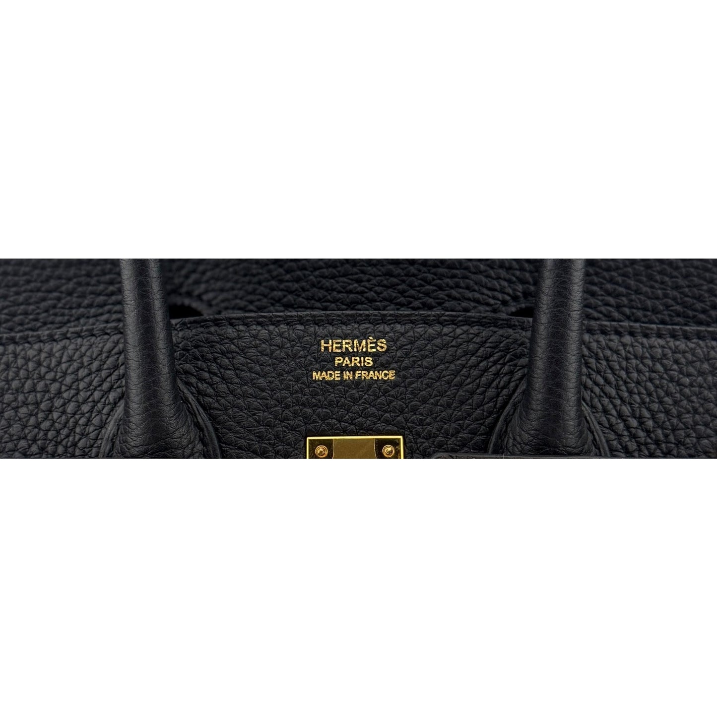 Hermes Birkin 25 Black Noir Togo Leather Gold Hardware Handbag