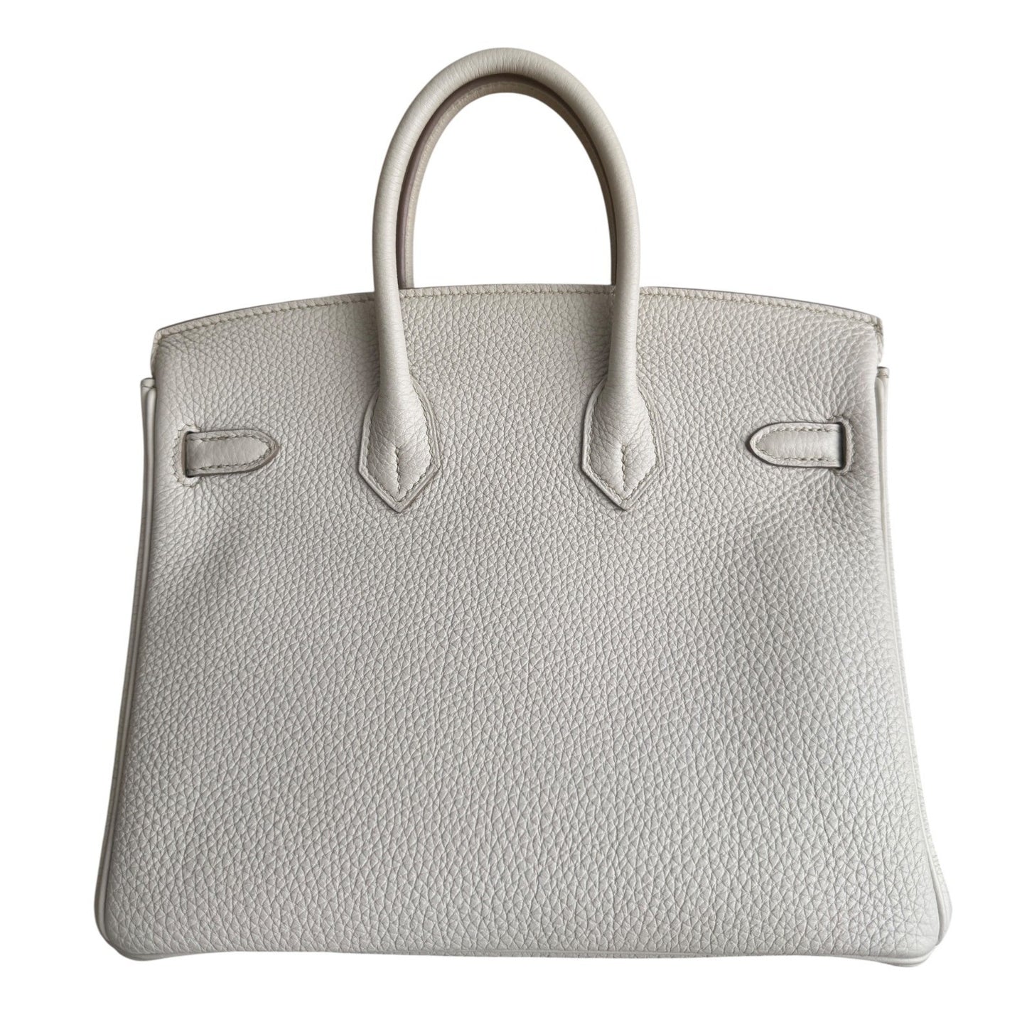 Hermes Birkin 25 Beton Beige Cream Togo Leather Rose Gold Hardware