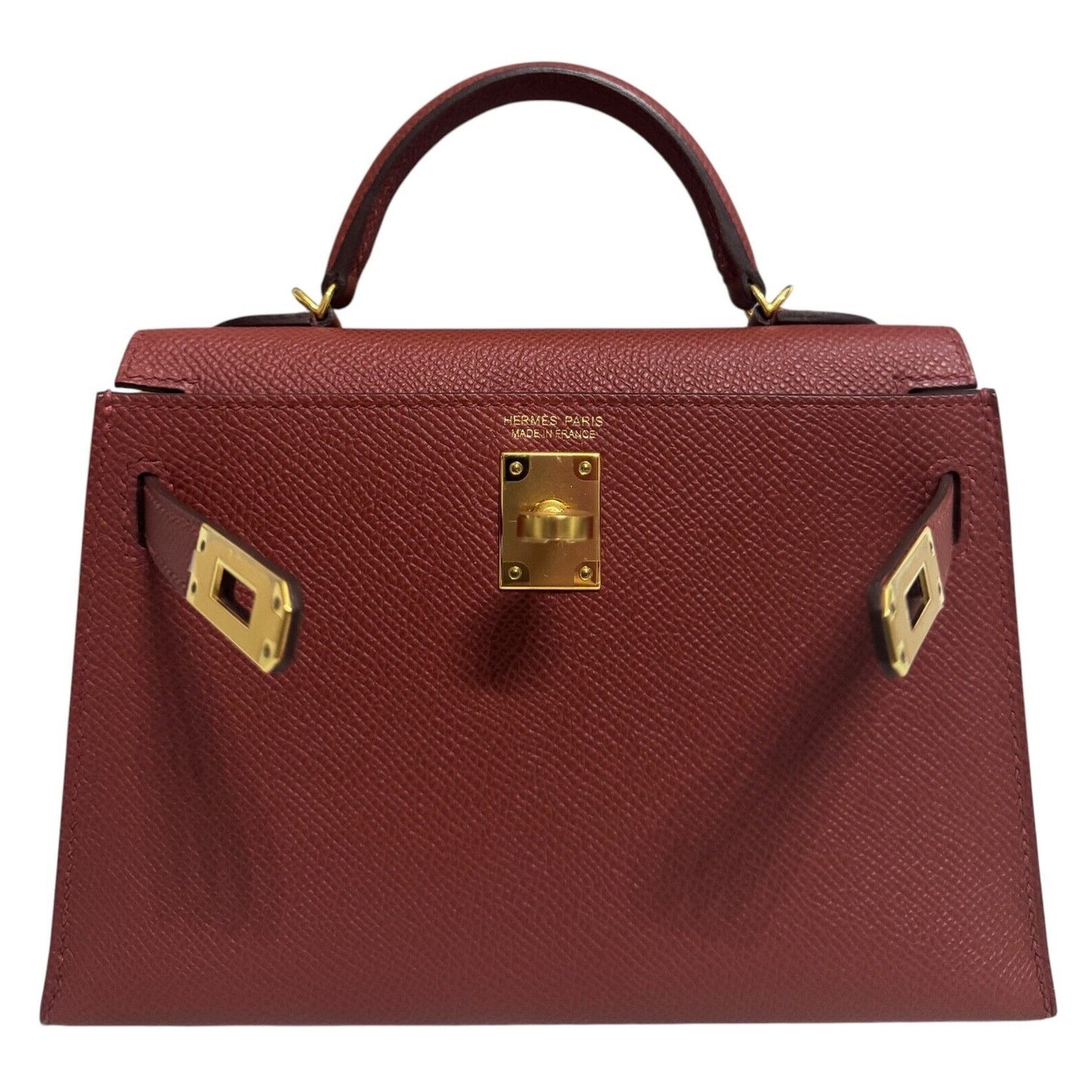 Hermes Kelly Mini 20 Rouge Venetian Red Epsom Leather Gold Hardware