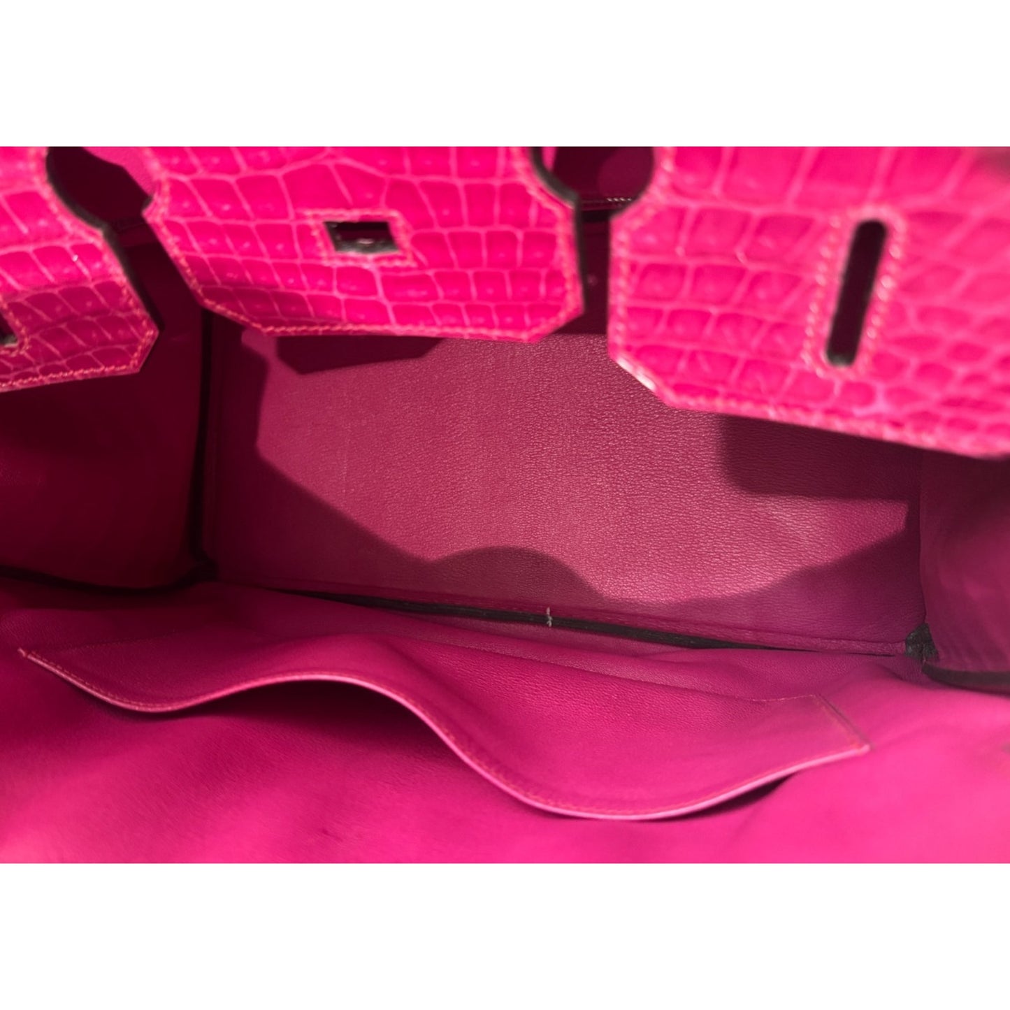 Hermes Birkin 35 Rose Scheherazade Pink Shinny Crocodile Palladium Hardware