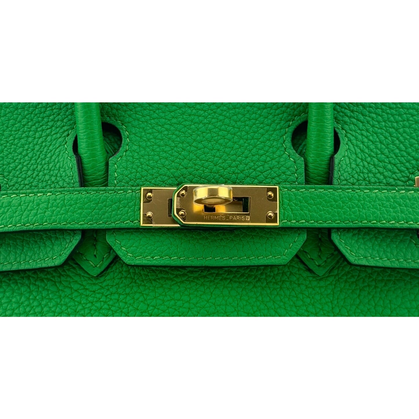 Hermes Birkin 25 Bamboo Green Togo Leather Gold Hardware