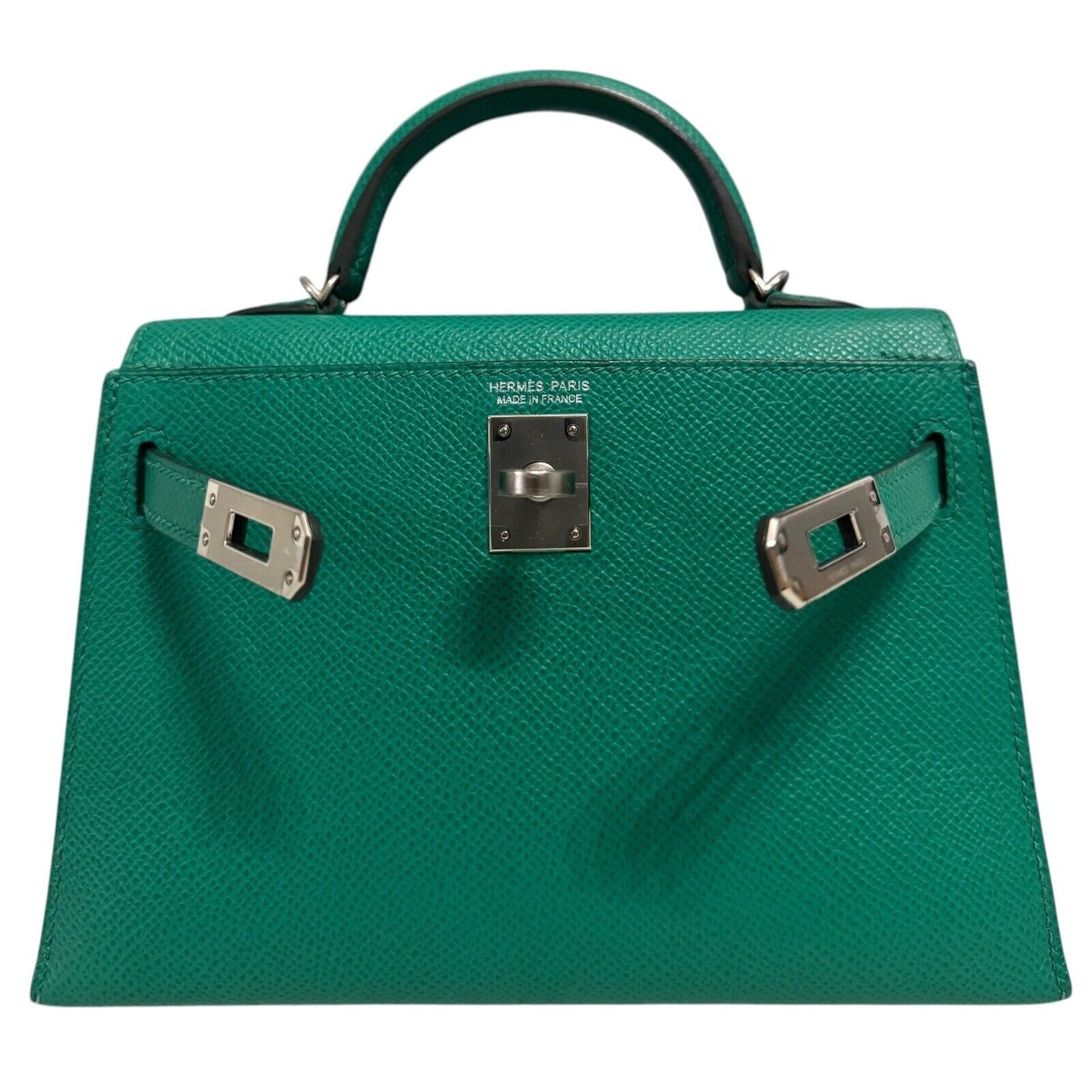 Hermes Kelly Mini 20 Vert Jade Green Epsom Leather Palladium Hardware 2022