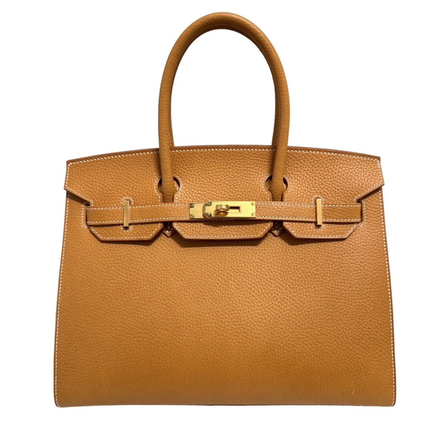 Hermes Birkin 30 Sellier Natural Sable Vache Naturelle Grainée Hardware RARE