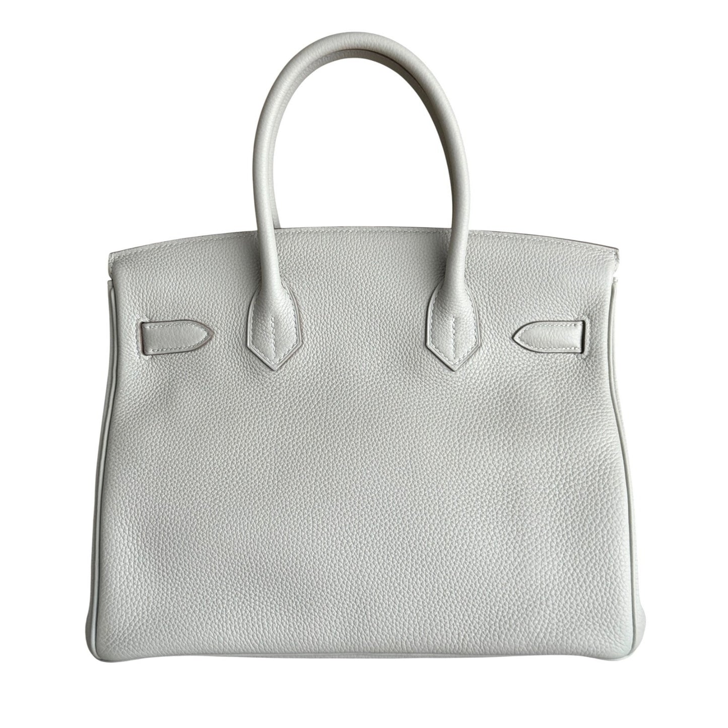 Hermes Birkin 30 Gris Perle Pearl Gray Togo Leather Gold Hardware Handbag Rare
