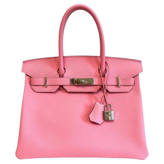 Hermes Birkin 30 Rose Confetti Pink Epsom Leather Bag Handbag Palladium Hardware