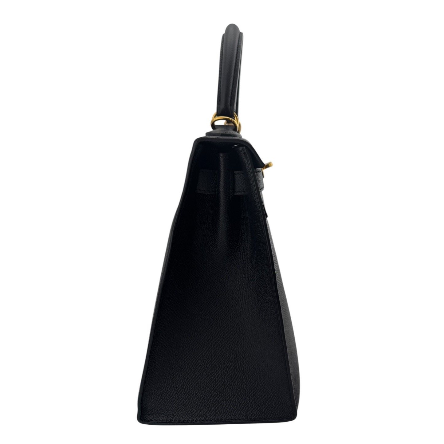 Hermes Kelly 28 Sellier Black Noir Epsom Leather Gold Hardware