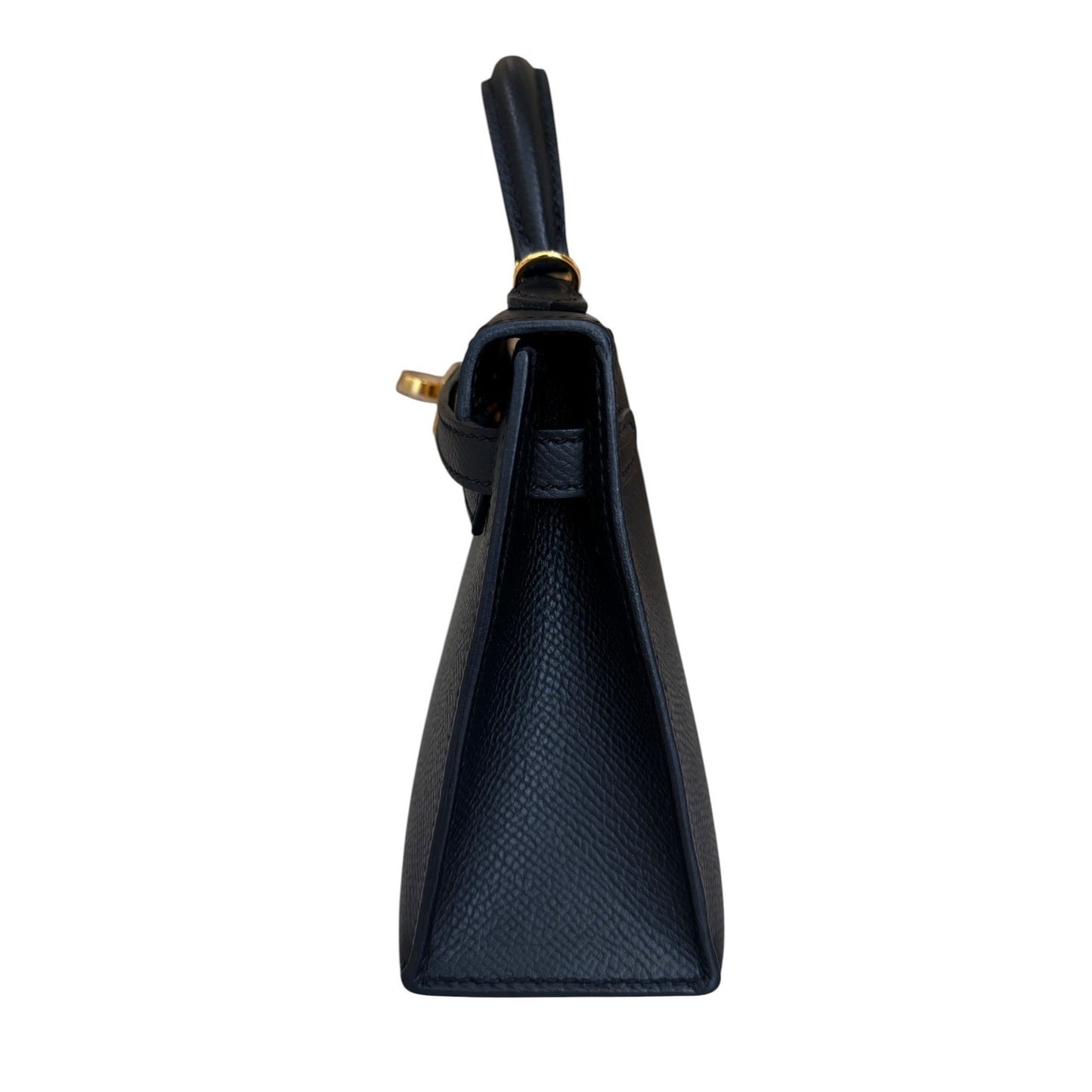 Hermes Kelly Mini 20 Black Noir Epsom Leather Gold Hardware