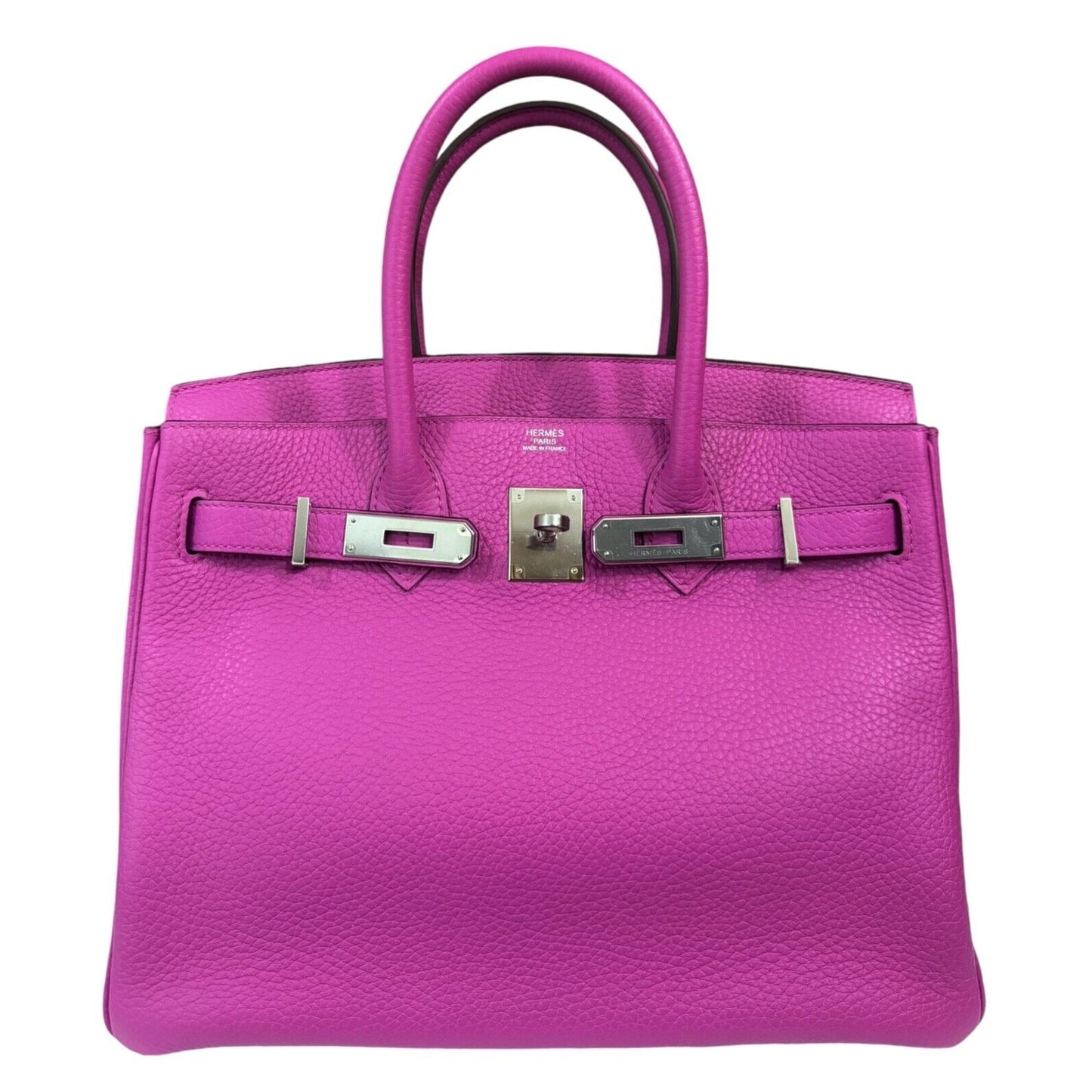 Hermes Birkin 30 Magnolia Pink Purple Togo Leather Palladium Hardware