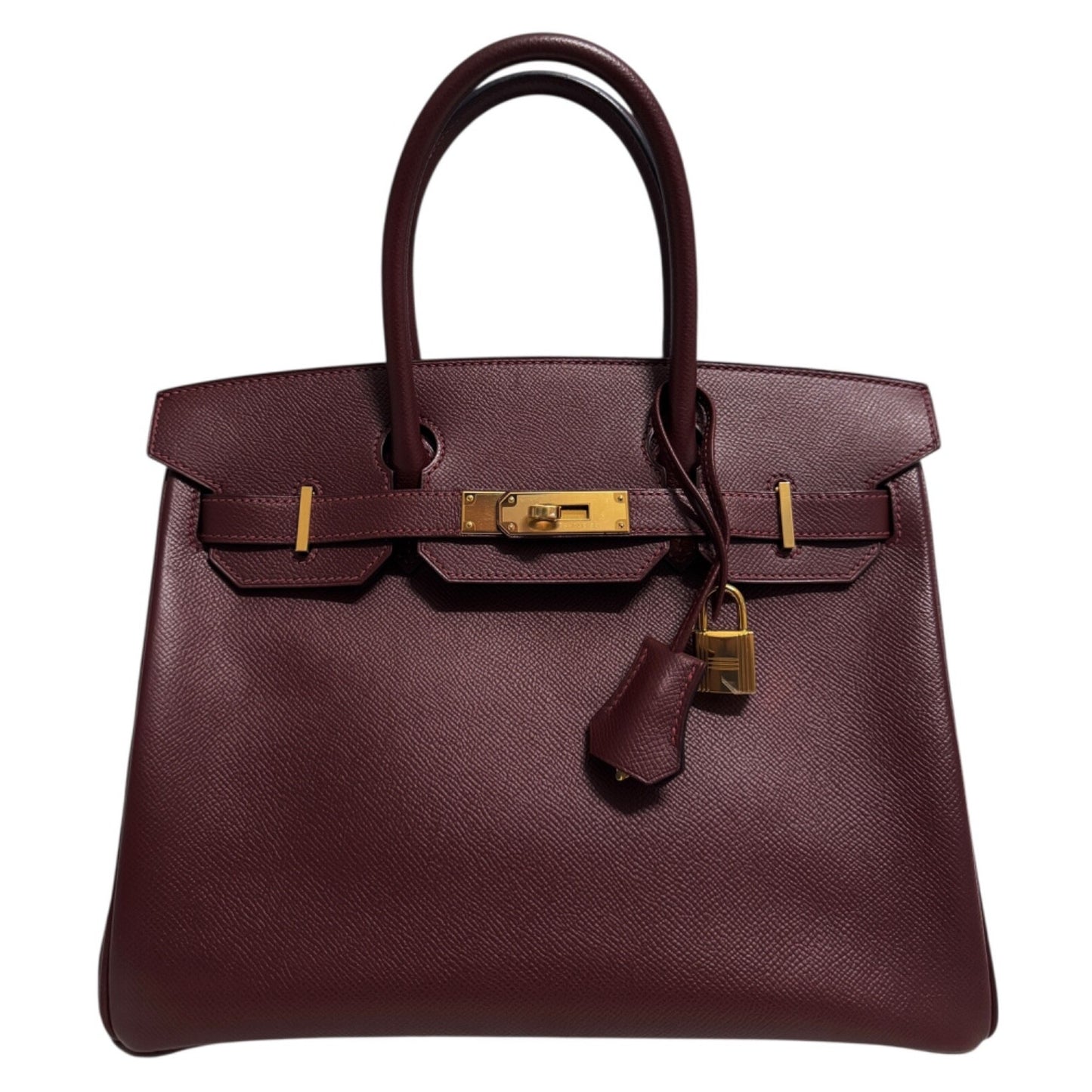 Hermes Birkin 30 Rouge H Burgundy Red Epsom Leather Gold Hardware