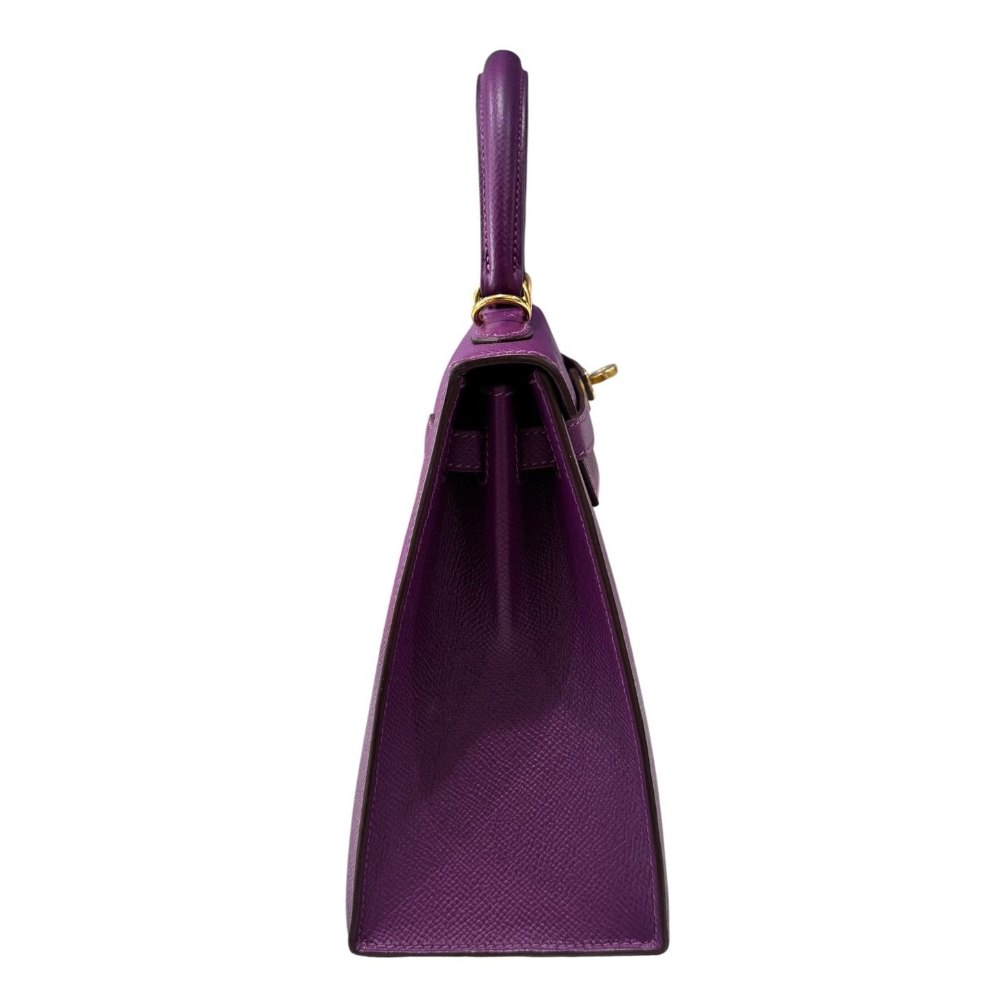 Hermes Kelly 25 Sellier Anemone Purple Epsom Leather Gold Hardware RARE