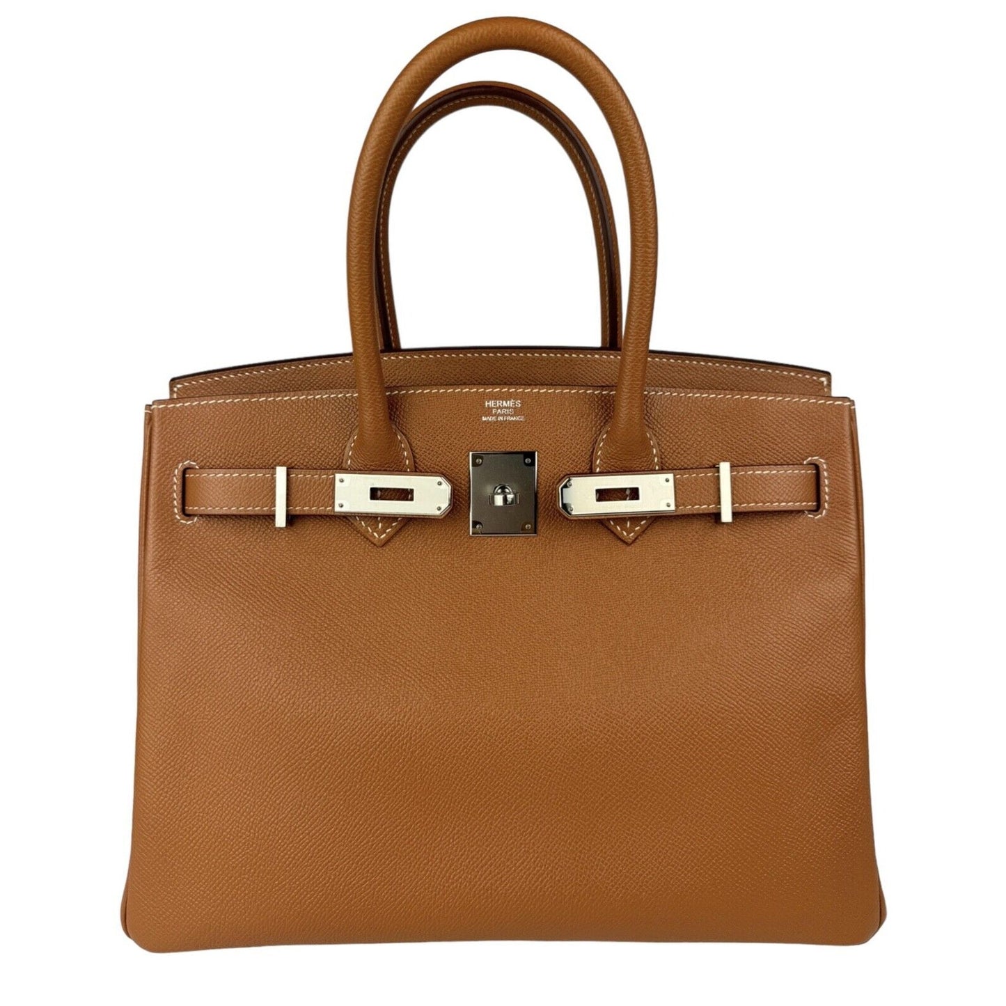 Hermes Birkin 30 Gold Tan Camel Epsom Leather Palladium Hardware