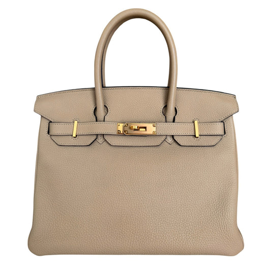 Hermes Birkin 30 Trench Beige Togo Leather Gold Hardware RARE