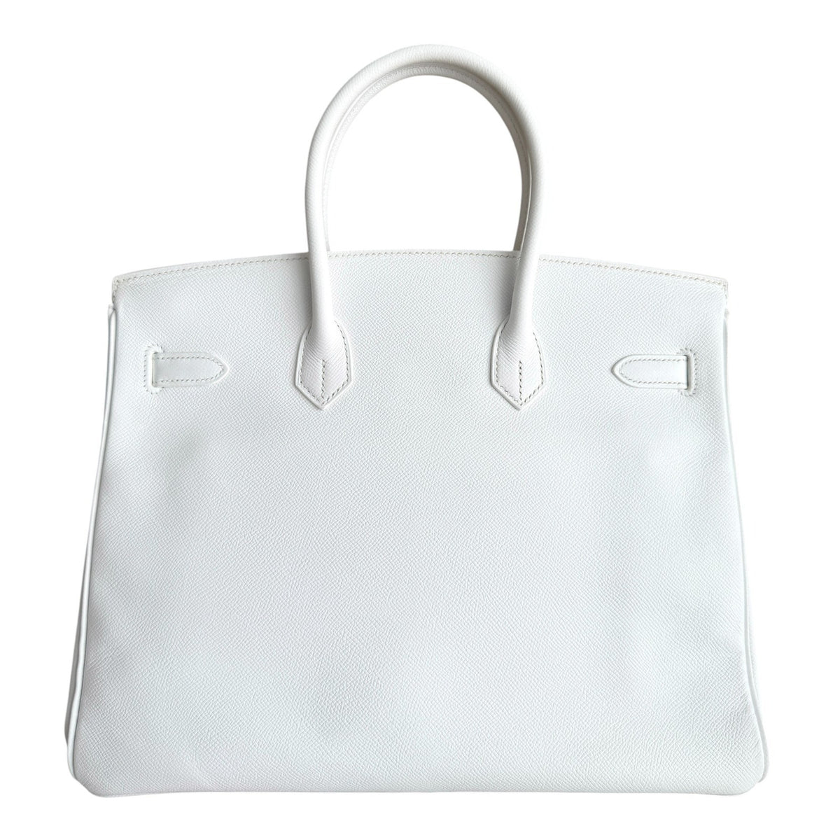 Hermes Birkin 35 Blanc White Epsom Leather Gold Hardware RARE