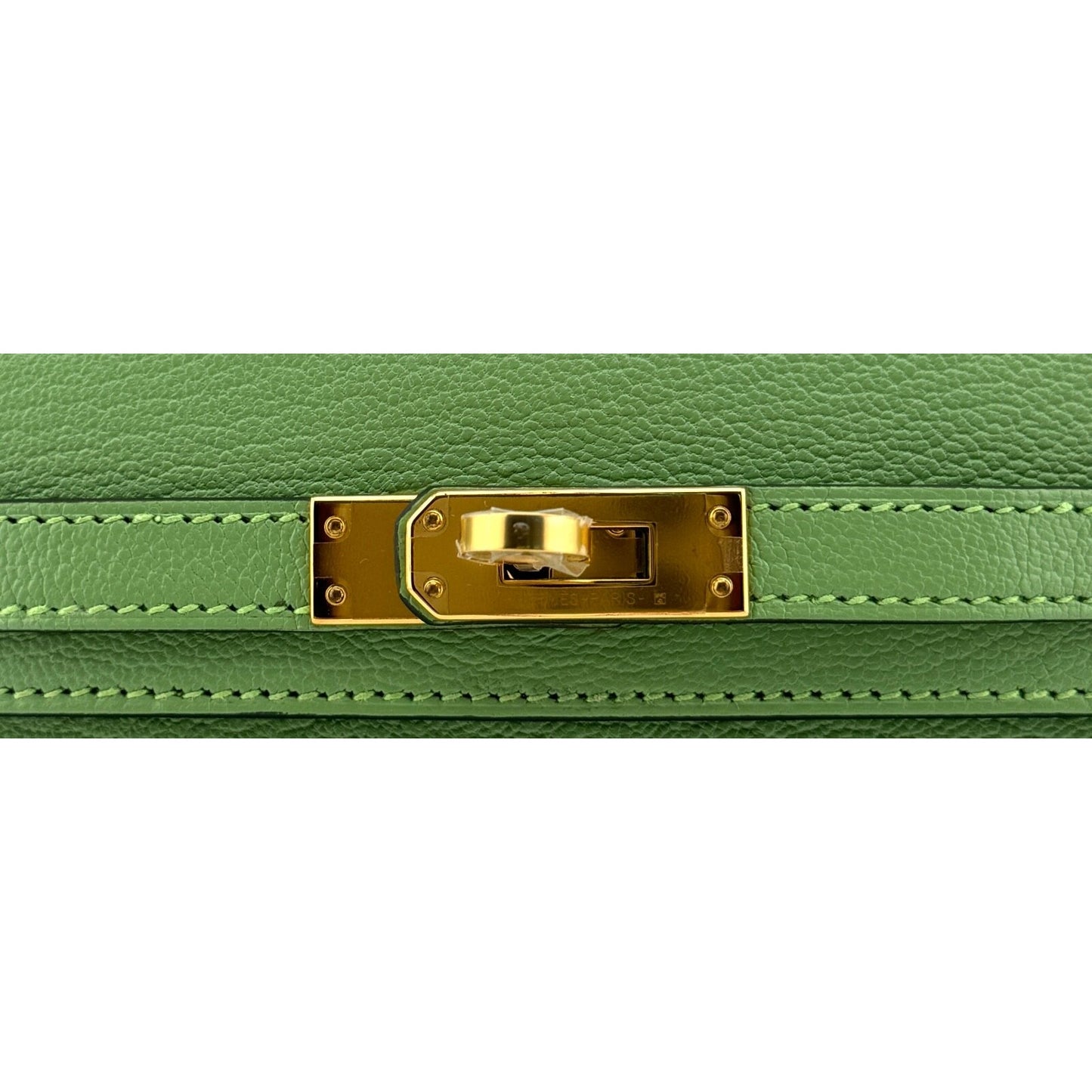 Hermes Kelly Mini 20 Vert Criquet Green Chèvre Leather Gold Hardware RARE