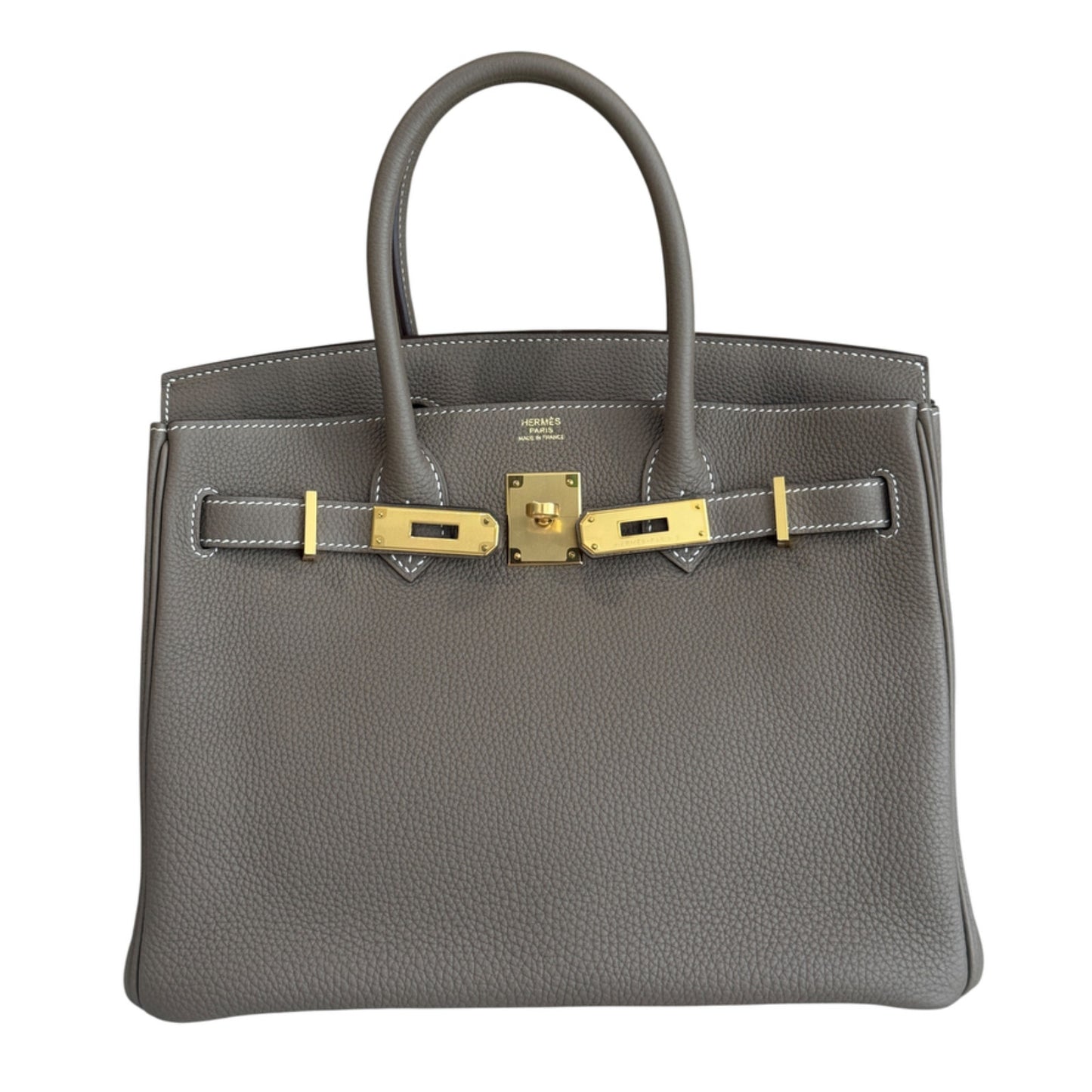 Hermes Birkin 30 Etoupe Gray Togo Leather Gold Hardware