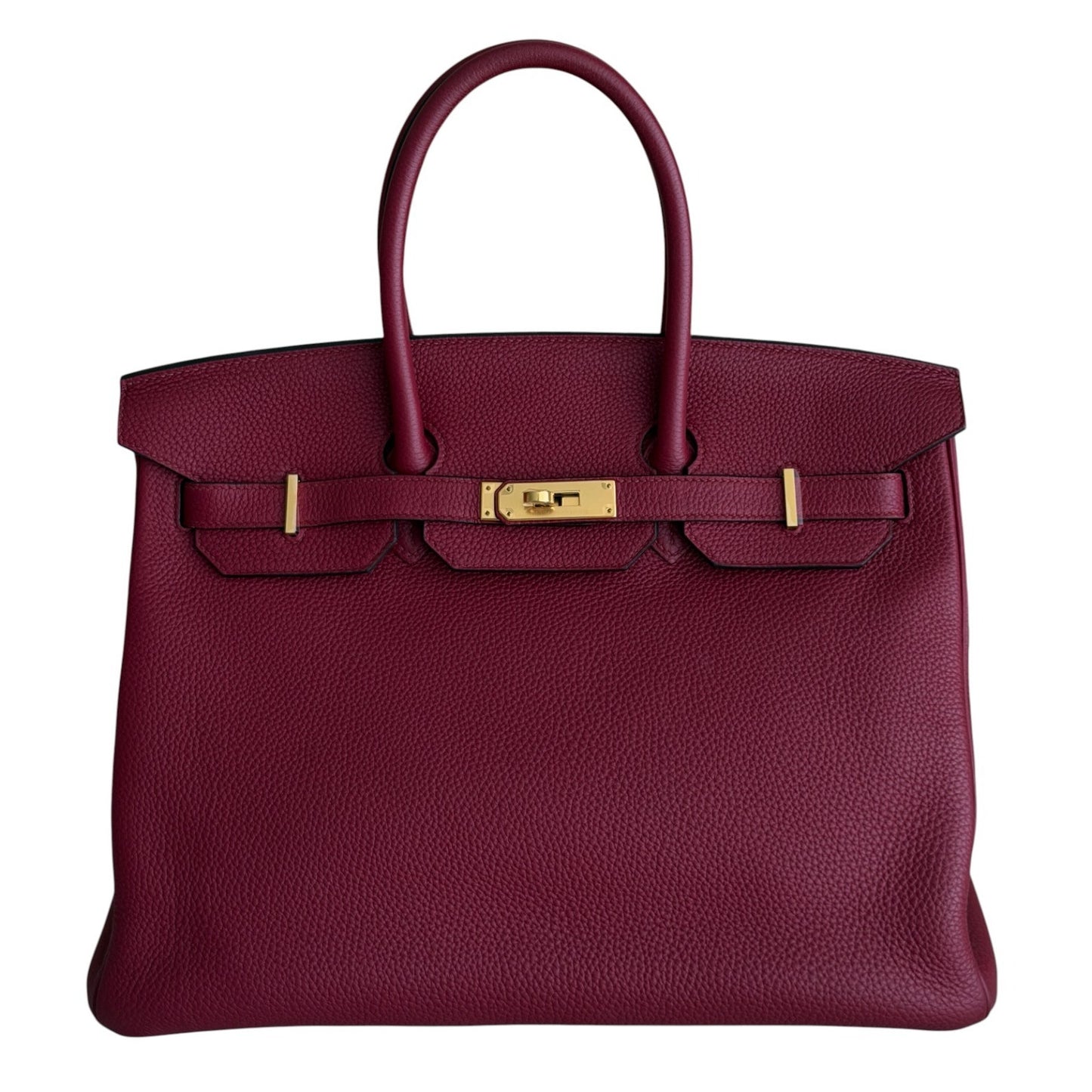 Hermes Birkin 35 Rouge Grenat Red Togo Leather Gold Hardware RARE