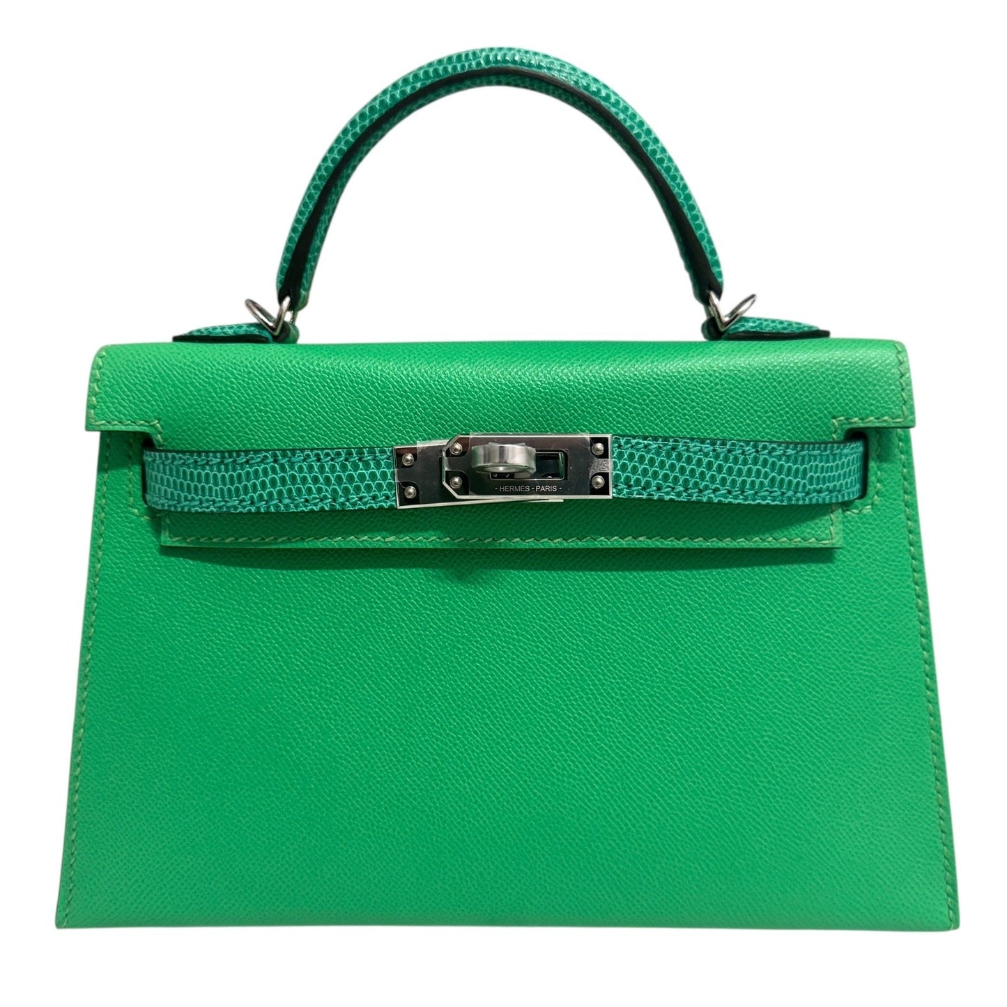 Hermes Mini Kelly Touch Lizard Vert Comics Green Madame Leather Palladium HWR