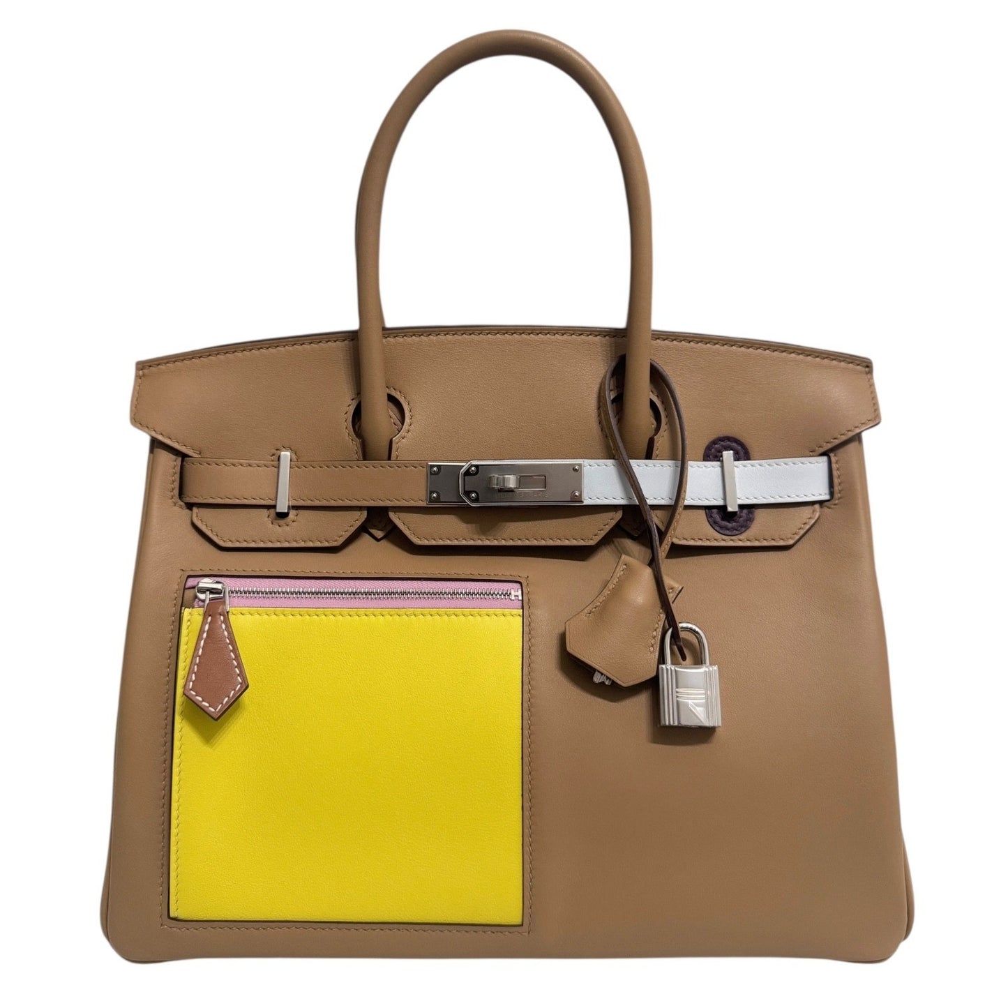 Hermes Birkin 30 Colormatic Chai Lime Mauve Sylvester Blue Brume Nata Leather