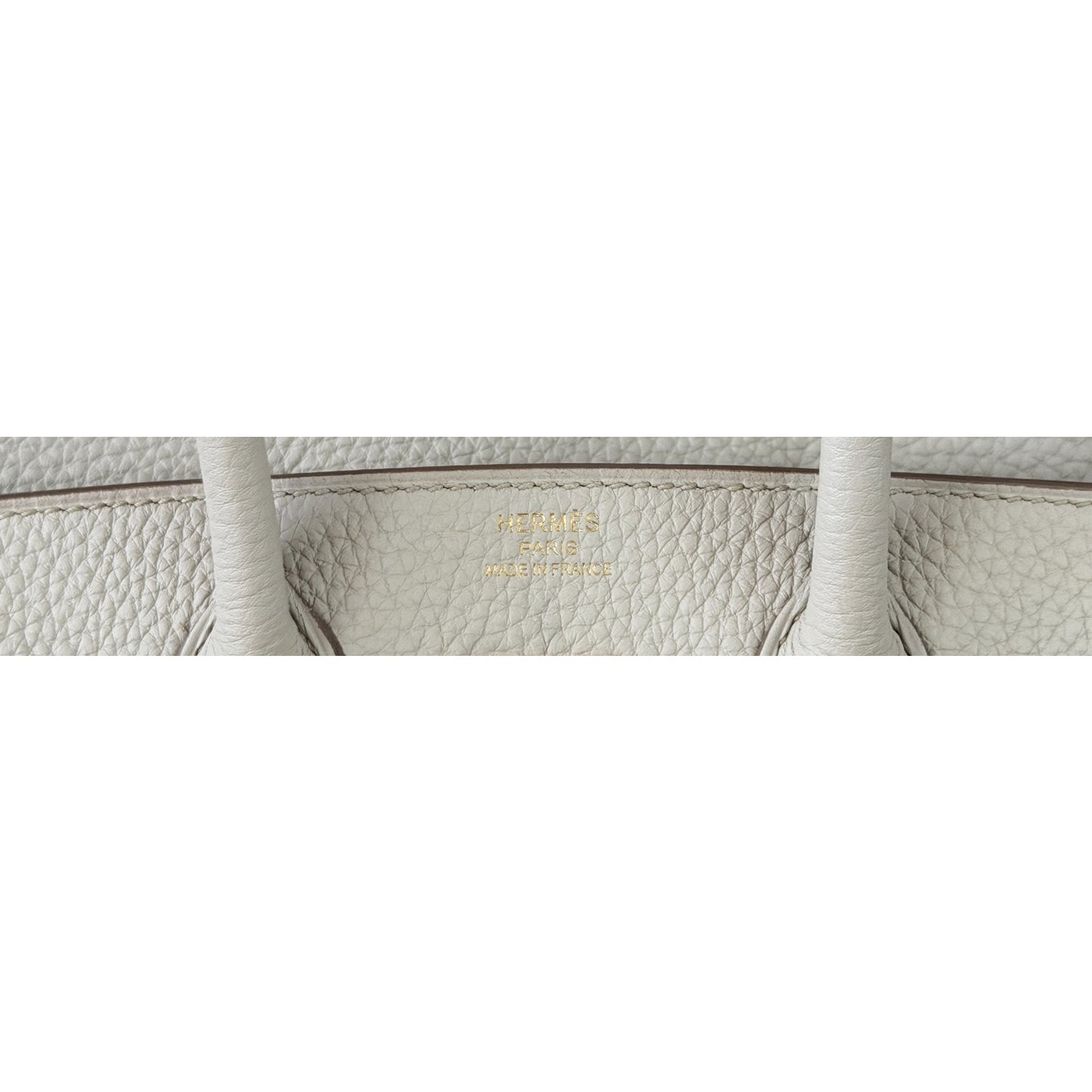 Hermes Birkin 25 Beton Beige Cream Togo Leather Gold Hardware