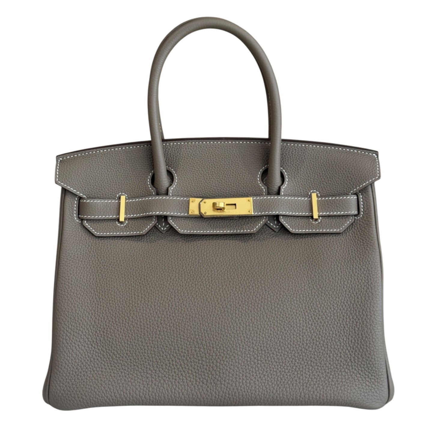 Hermes Birkin 30 Etoupe Gray Togo Leather Gold Hardware