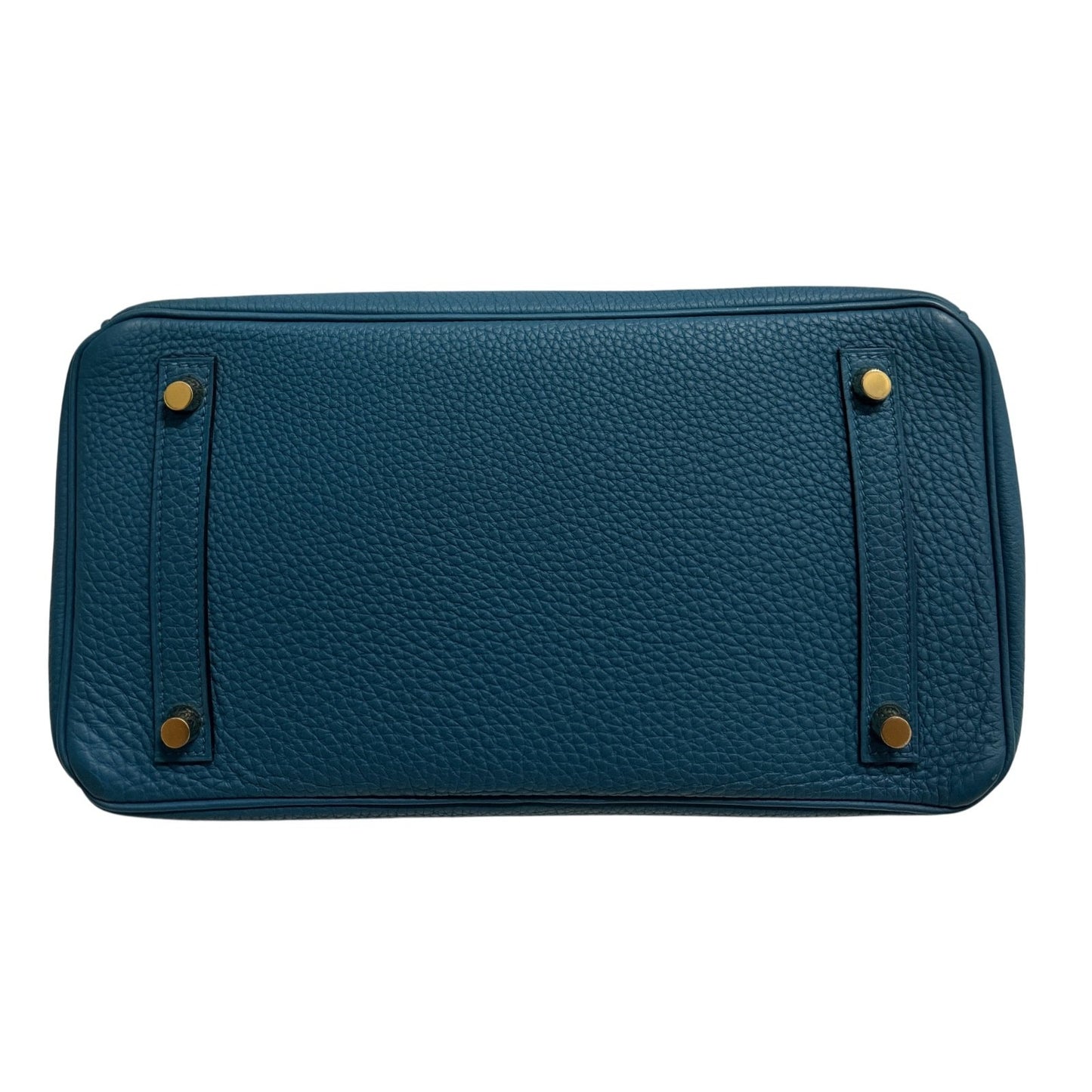 Hermes Birkin 30 Blue Colvert Green Togo Leather Gold Hardware RARE