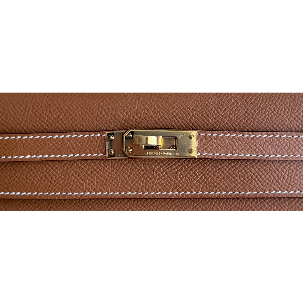 Hermes Kelly 25 Sellier Gold Tan Epsom Leather Gold Hardware