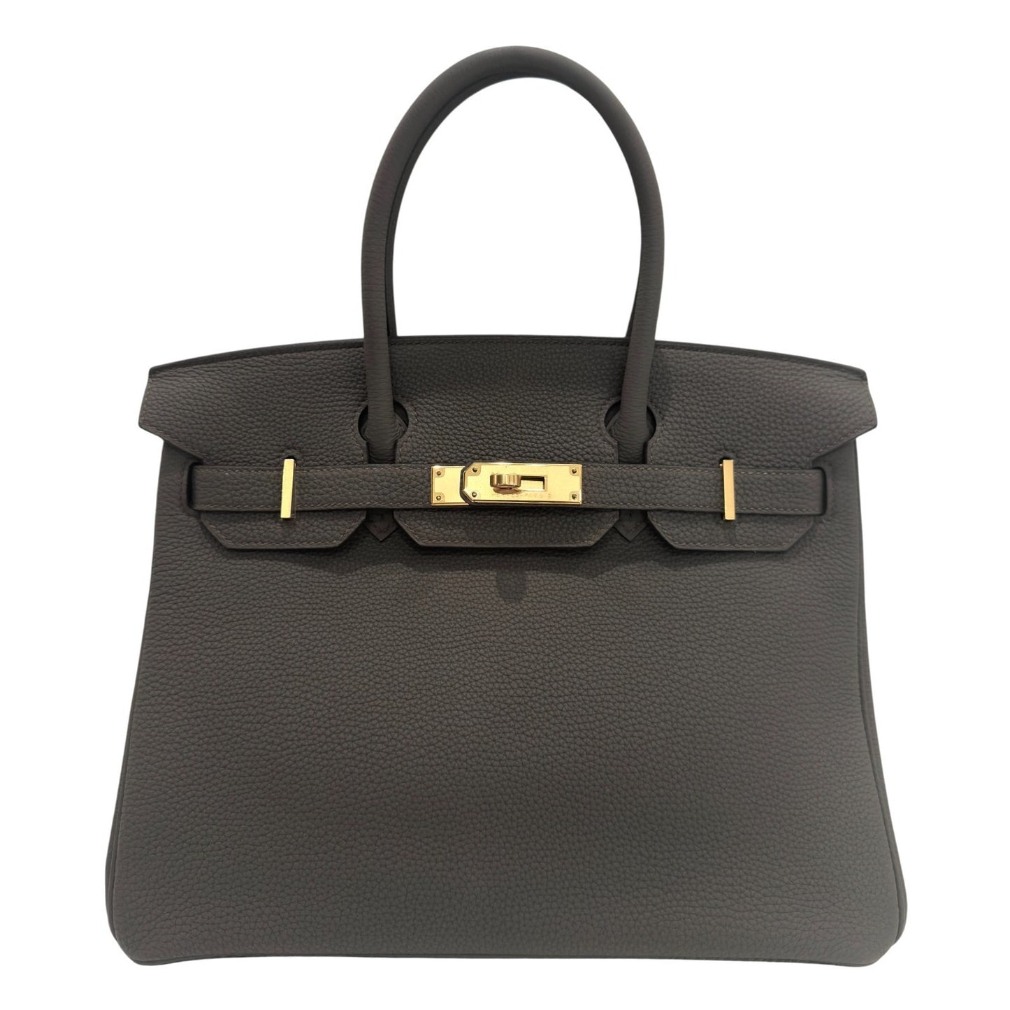 Hermes Birkin 30 Gris Etain Gray Togo Leather Gold Hardware