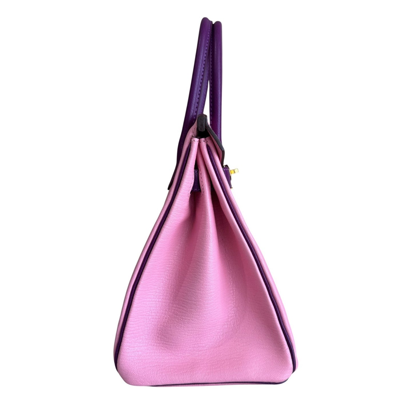 Hermes Birkin 30 Special Order Bubblegum Pink Anemone Purple Chevre Gold HWR