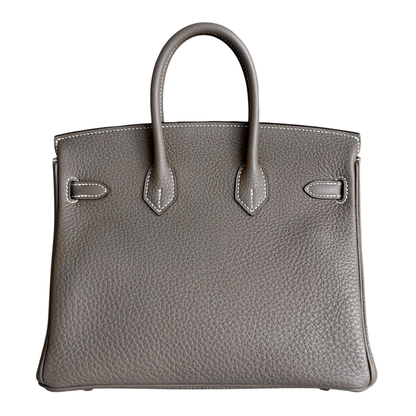 Hermes Birkin 25 Etoupe Gray Togo Leather Gold Hardware Handbag