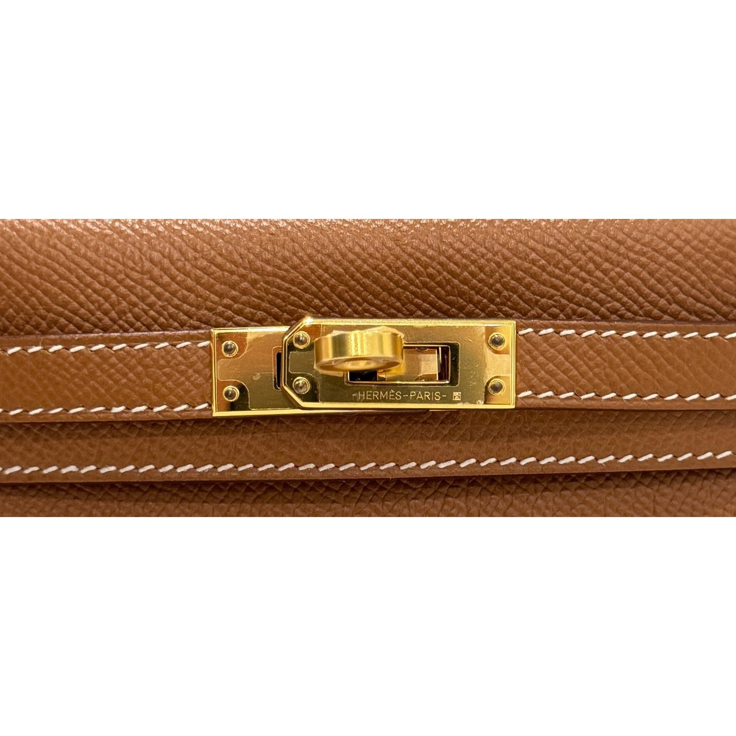 Hermes Kelly Mini 20 Gold Tan Epsom Leather Gold Hardware