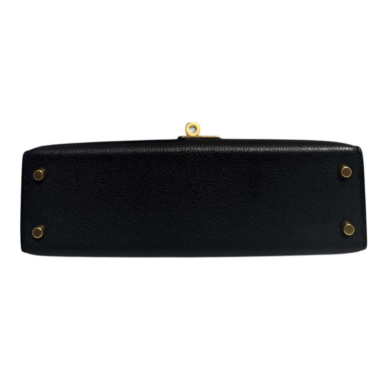 Hermes Kelly Mini 20 Black Noir Chevre Leather Gold Hardware