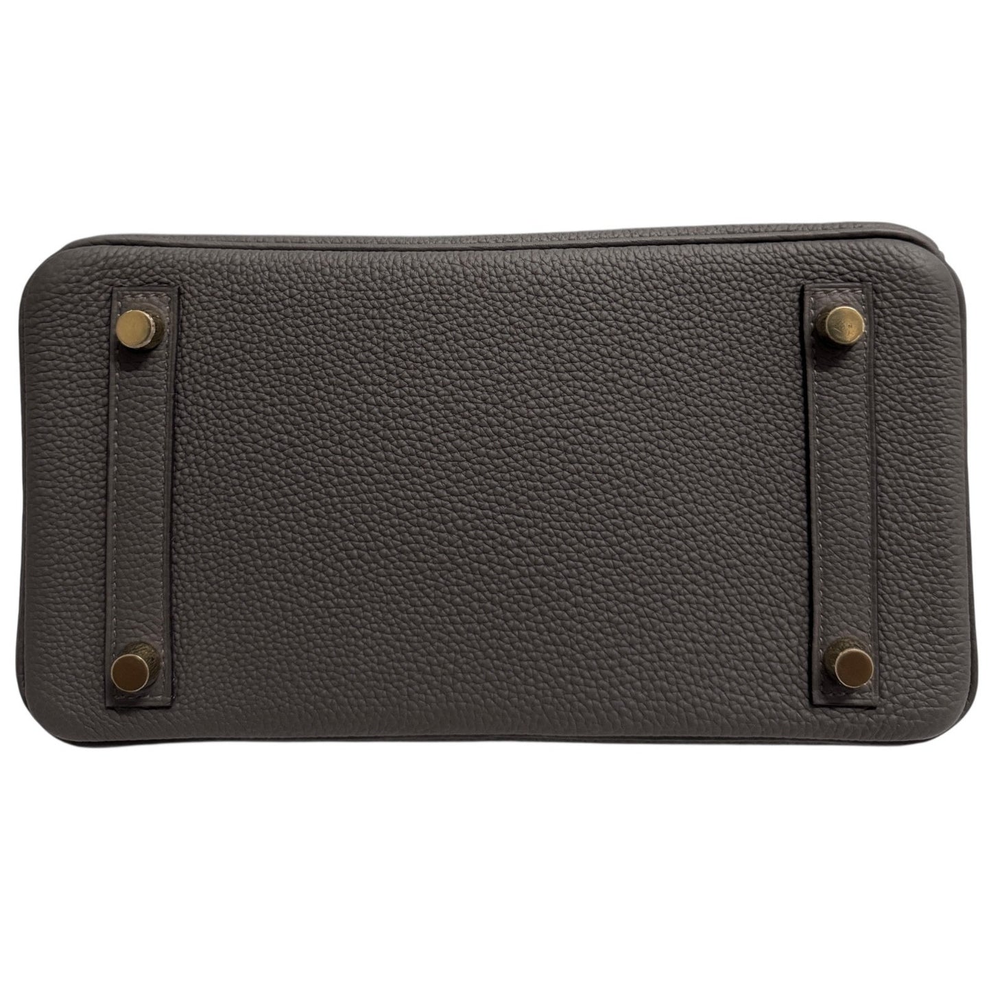 Hermes Birkin 25 Gris Etain Gray Togo Leather Gold Hardware Handbag