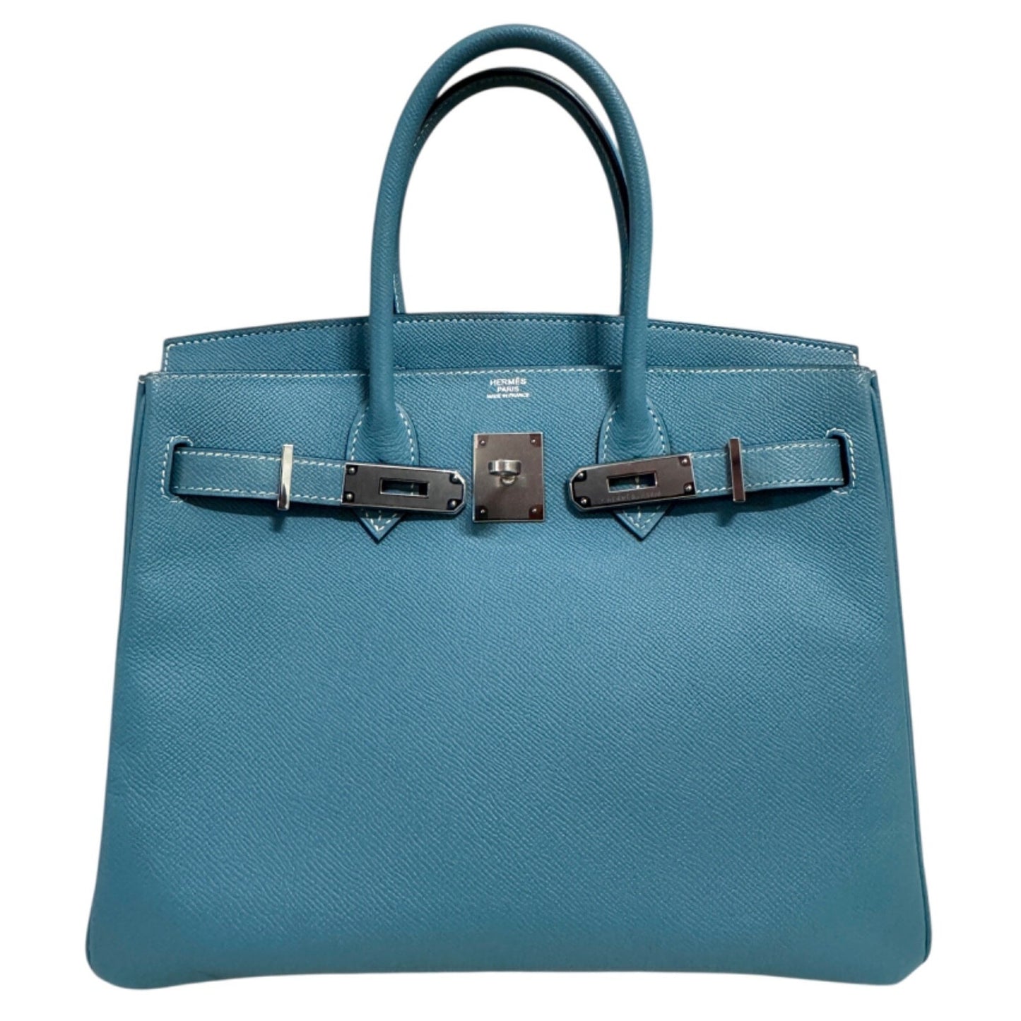 Hermes Birkin 30 Blue Jean Epsom Leather Palladium Hardware RARE