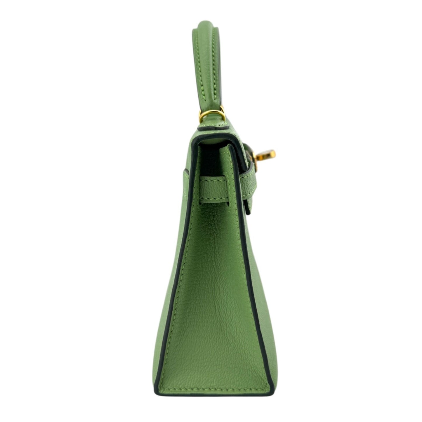Hermes Kelly Mini 20 Vert Criquet Green Chèvre Leather Gold Hardware RARE